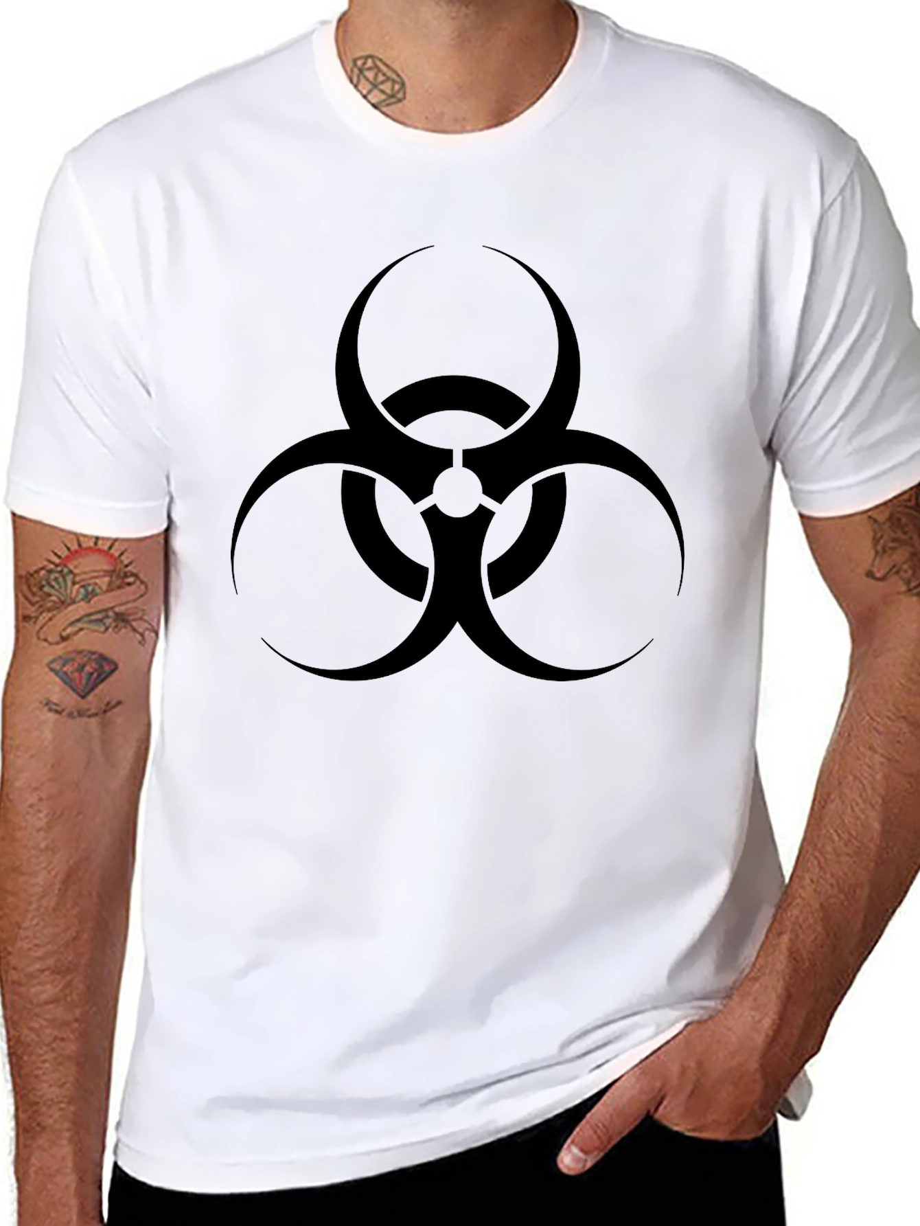 Black Biohazard Symbol T-Shirt