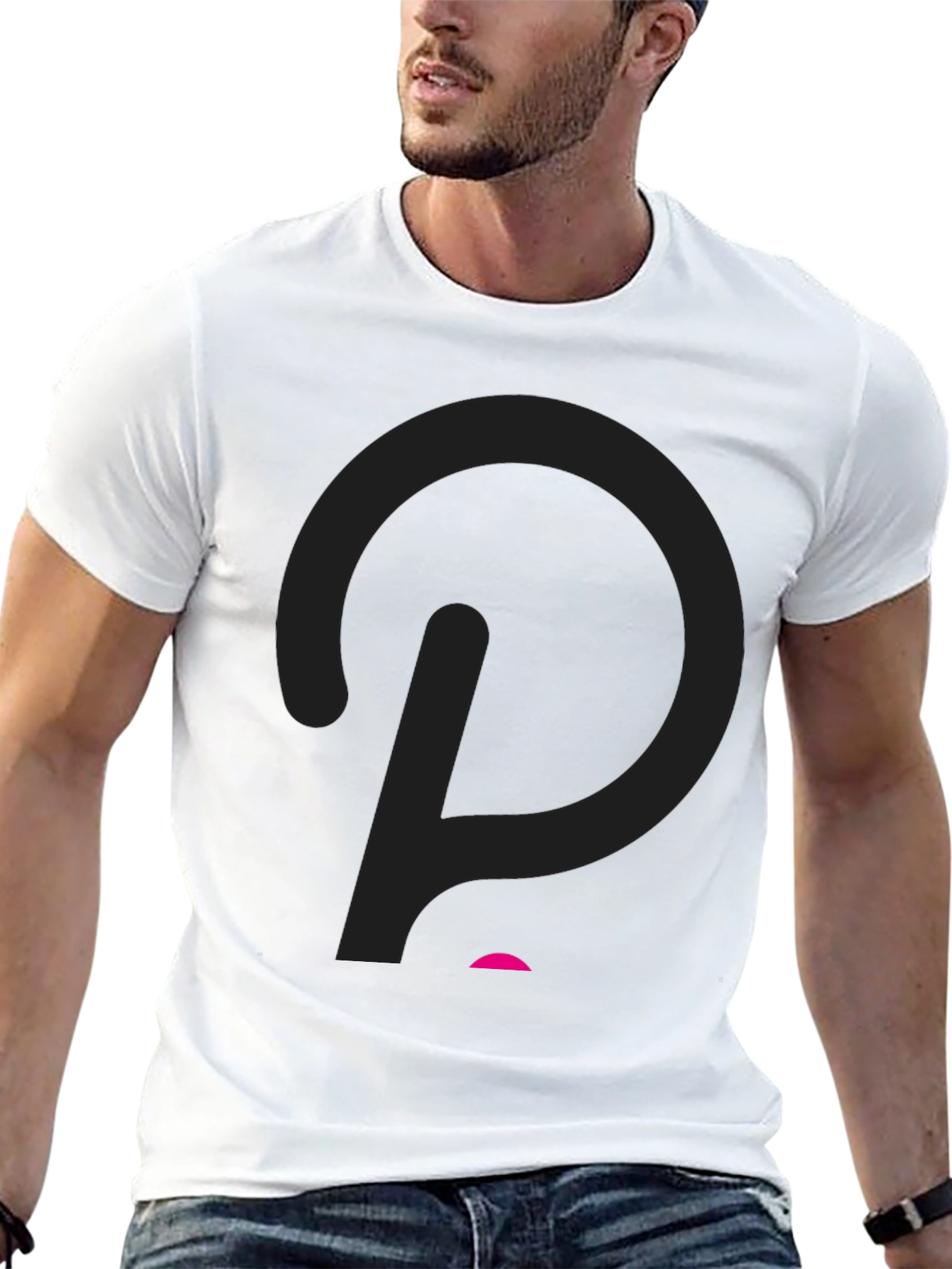 Modern Black T-Shirt with Abstract Logo