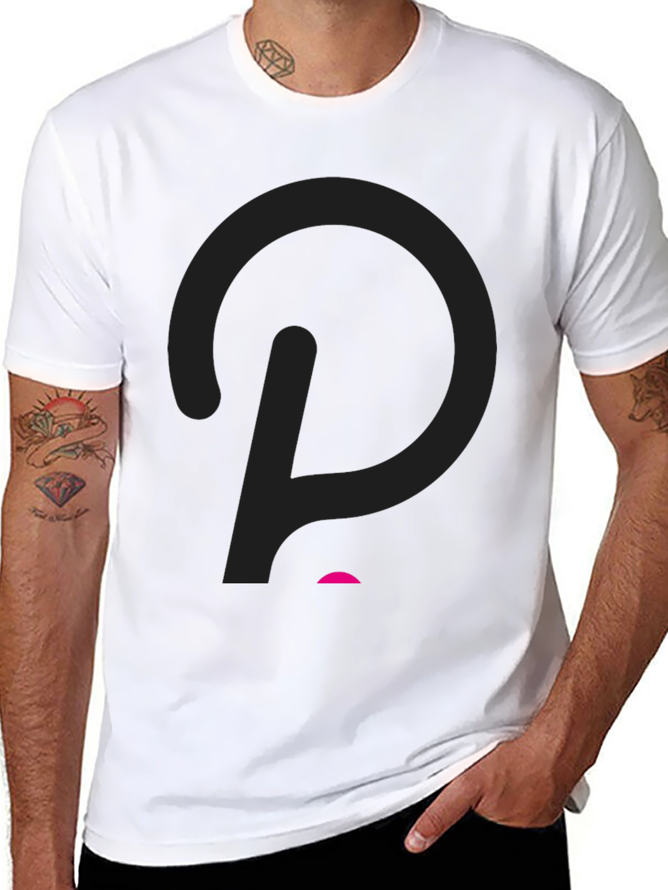 Modern Black T-Shirt with Abstract Logo