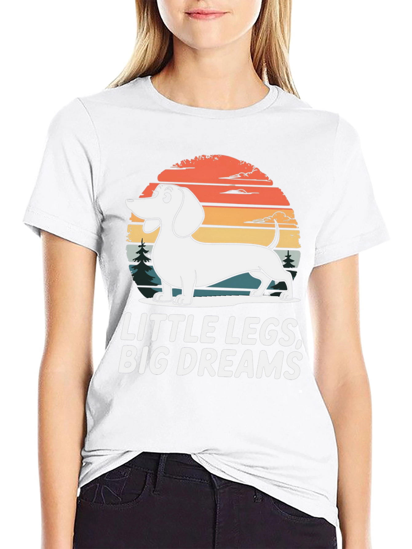 Dachshund Little Legs Big Dreams Graphic Tee