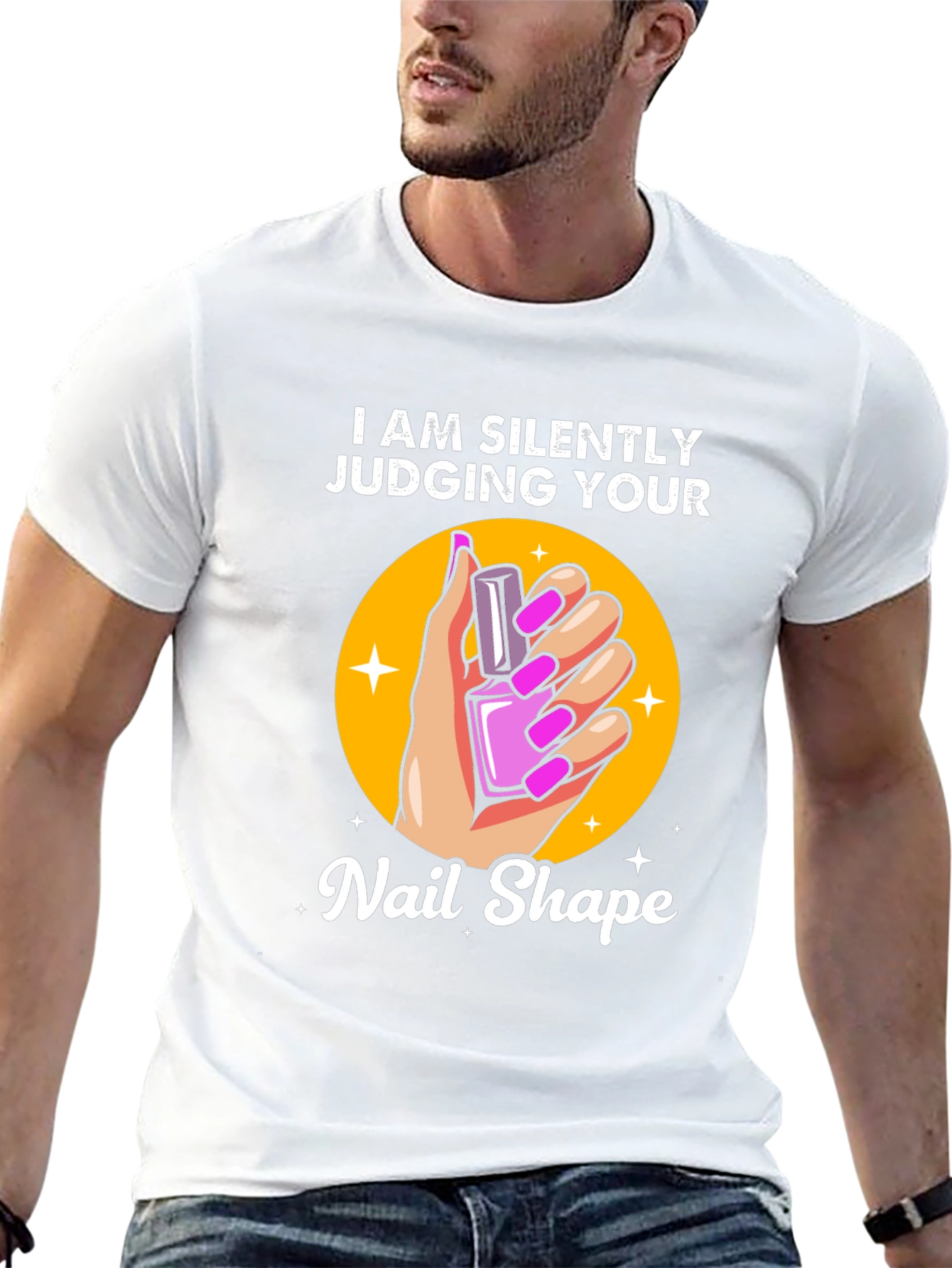 Silently Judging Your Nail Shape Graphic Tee