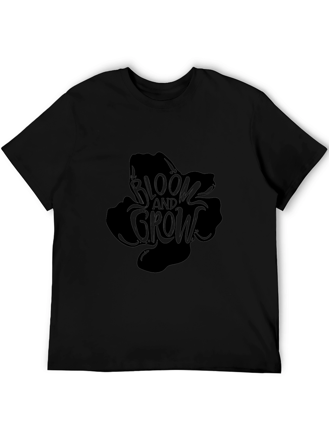 Bloom and Grow Black Graphic Tee