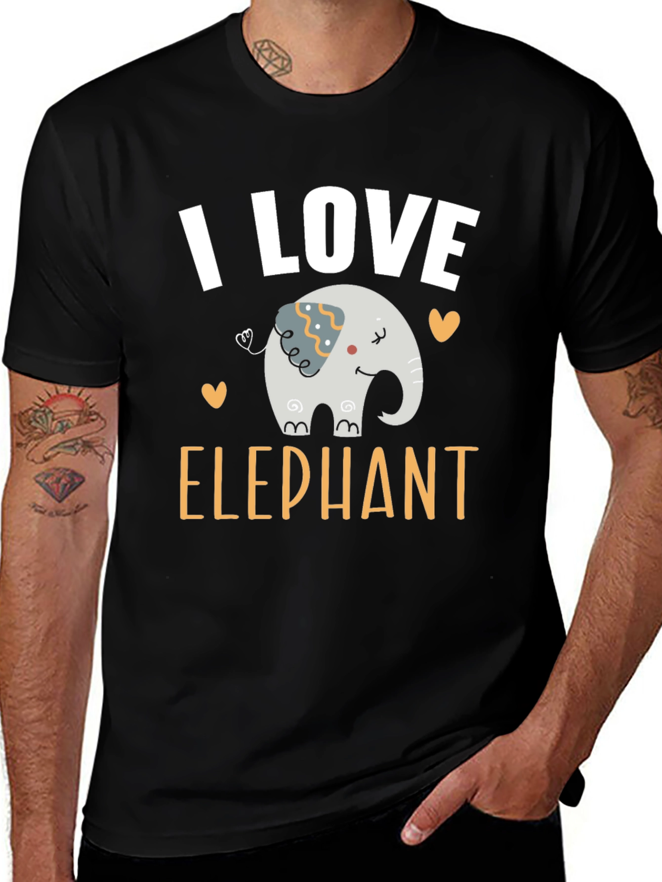 I Love Elephant Graphic T-Shirt