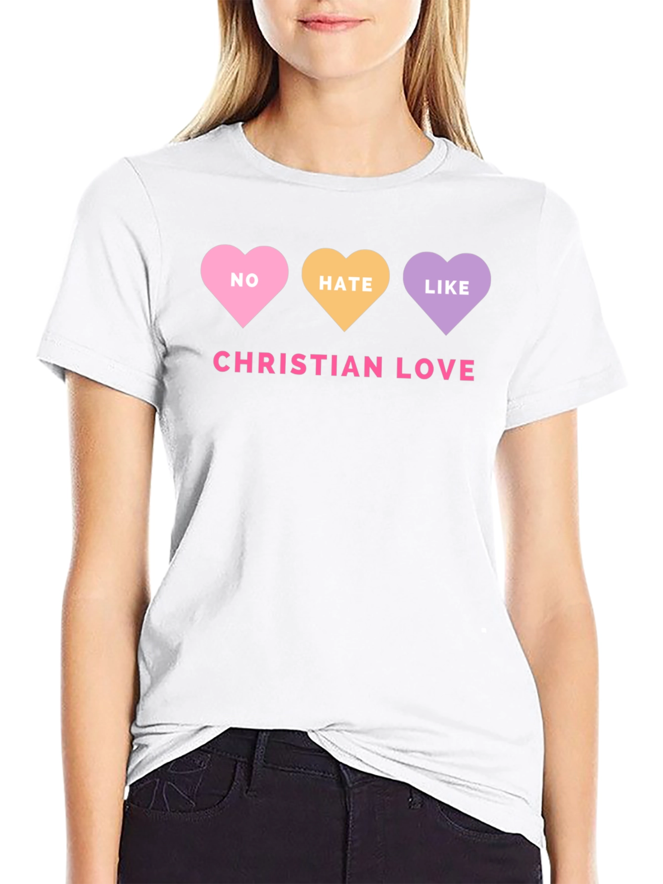 Christian Love Graphic Tee - No Hate Just Love