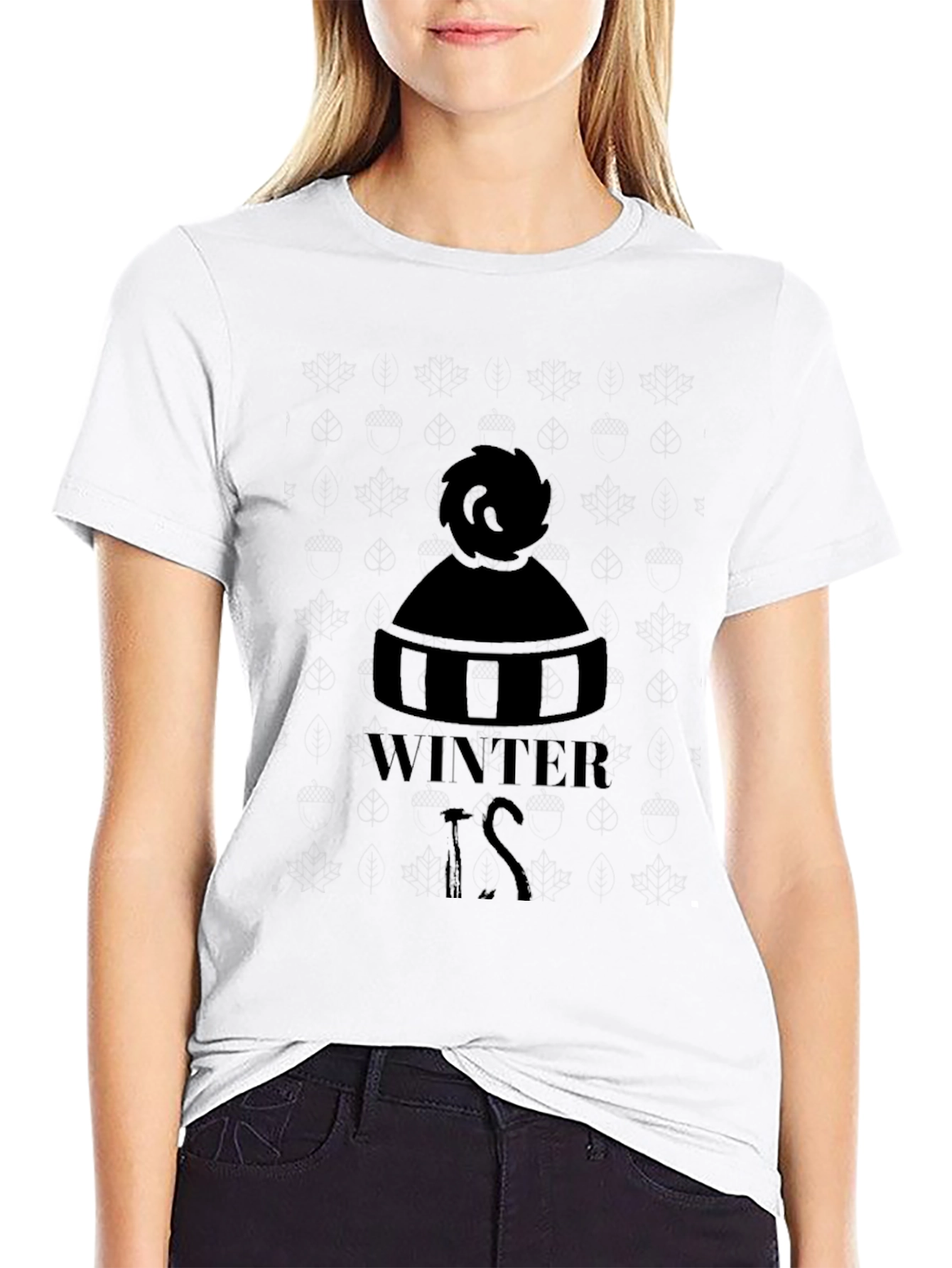 Winter Is Coming Black Graphic Tee Shirt