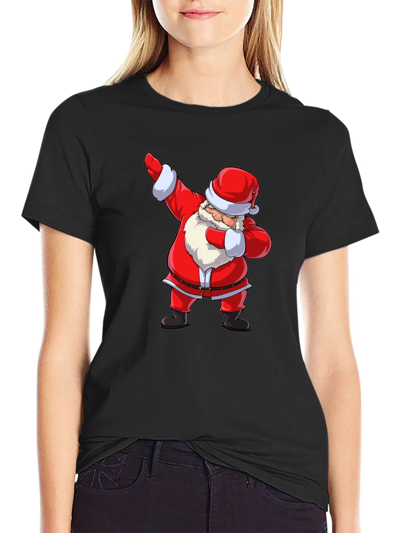 Santa Dabbing Graphic T-Shirt - Holiday Cheer