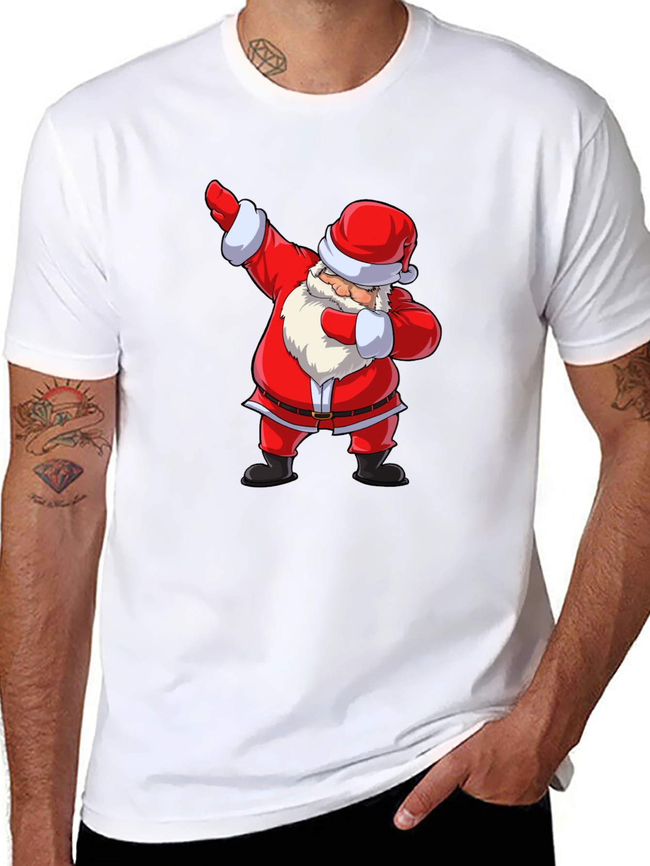 Santa Dabbing Graphic T-Shirt - Holiday Cheer