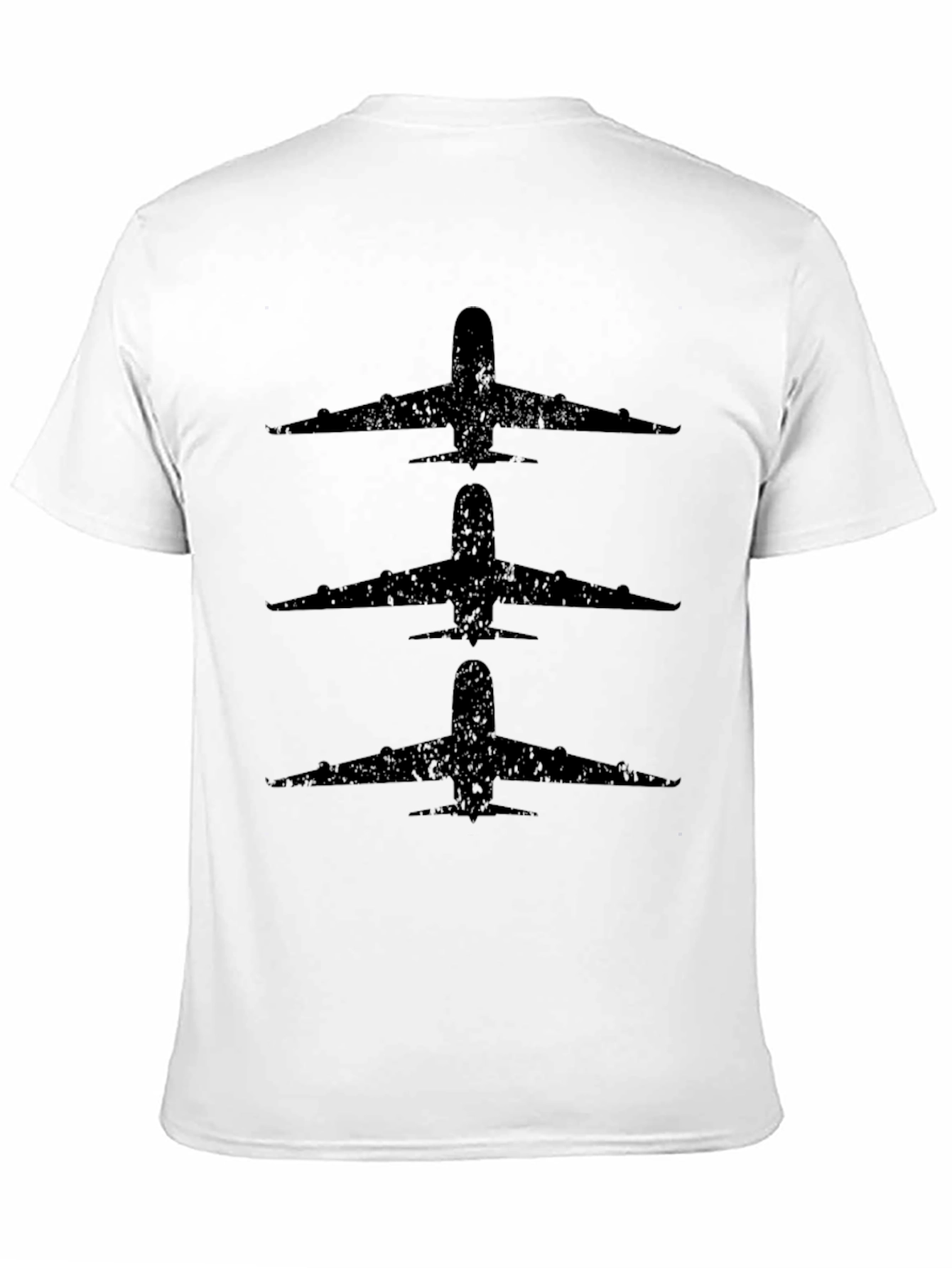Airplane Graphic Tee - Black Cotton T-Shirt