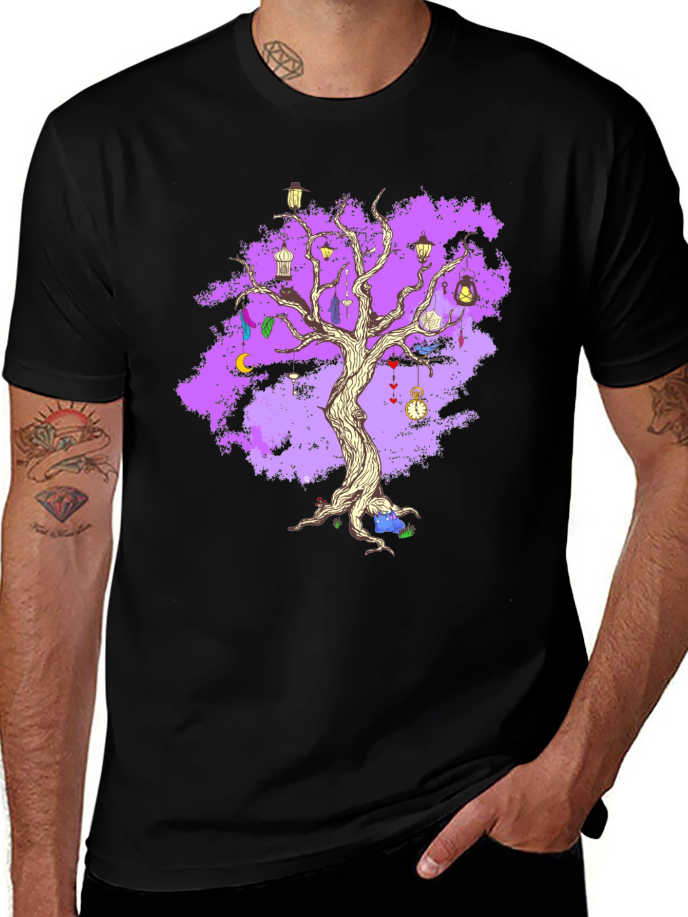 Enchanted Tree Graphic Tee - Unique Fantasy Design