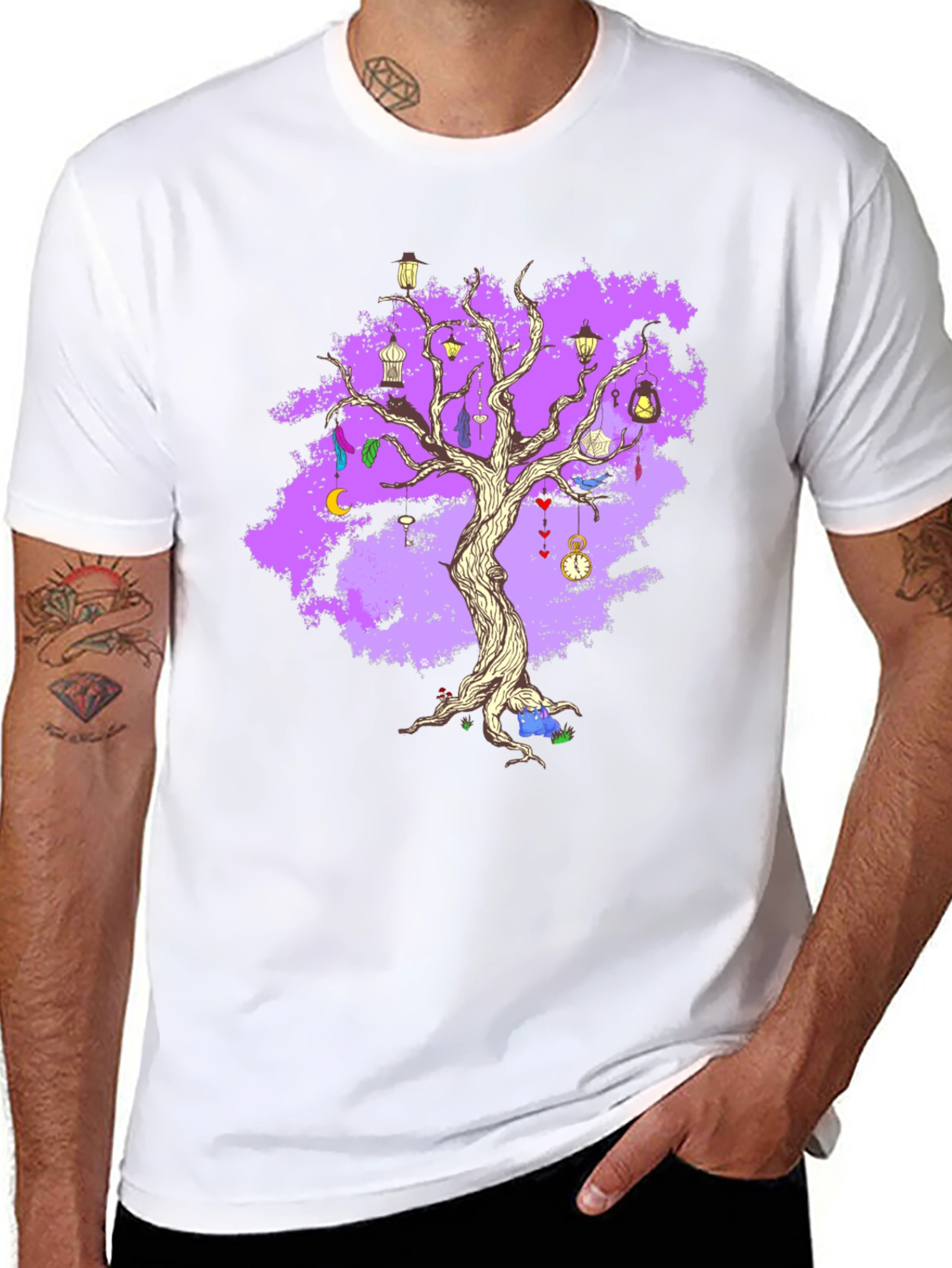 Enchanted Tree Graphic Tee - Unique Fantasy Design