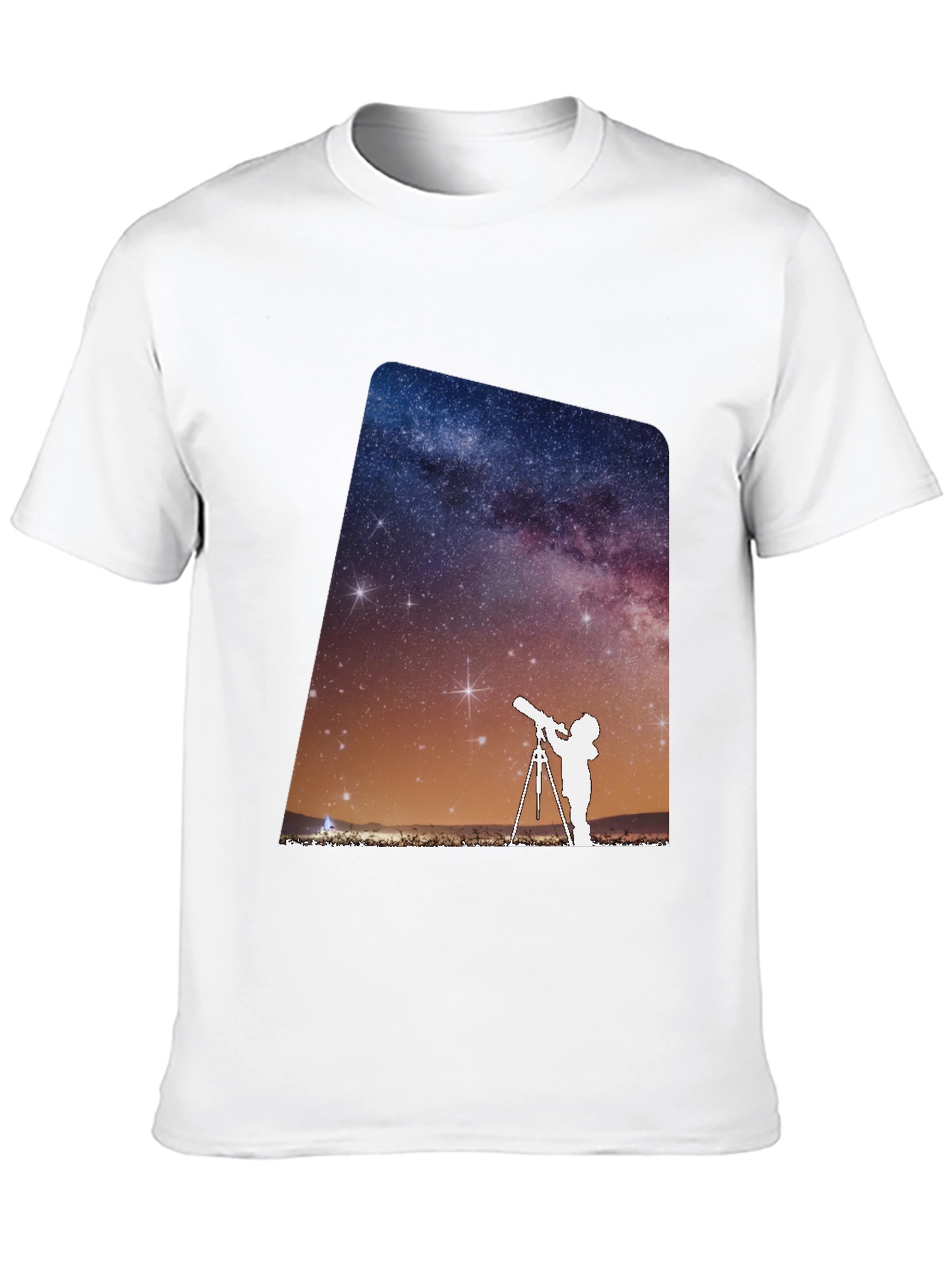 Star Gazing Graphic Tee - Black Cotton Blend