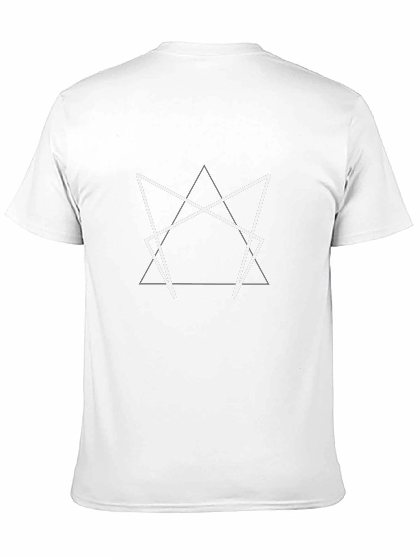 Geometric Triangle Graphic Tee - Modern Black T-Shirt