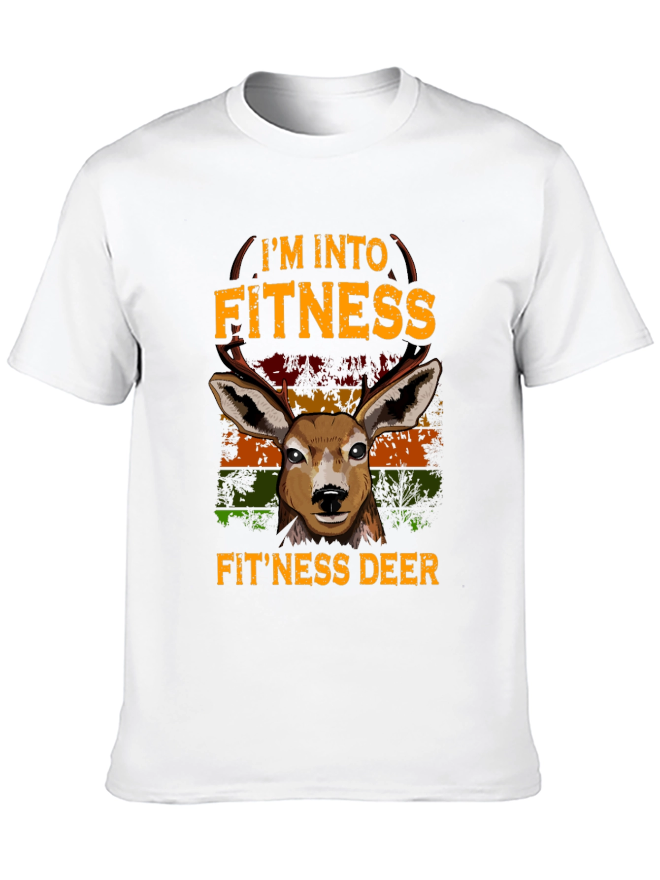 Fitness Deer Graphic T-Shirt - Im Into Fitness Tee