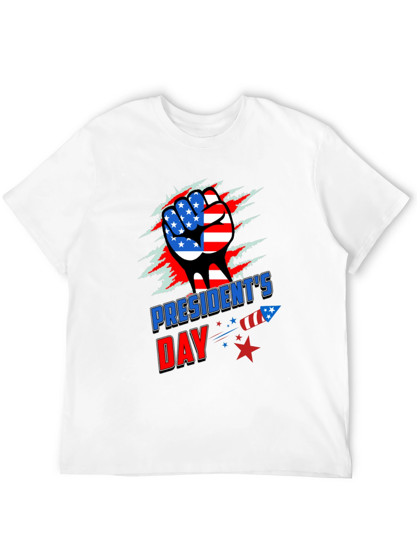 Presidents Day Graphic Tee - Patriotic Fist Design