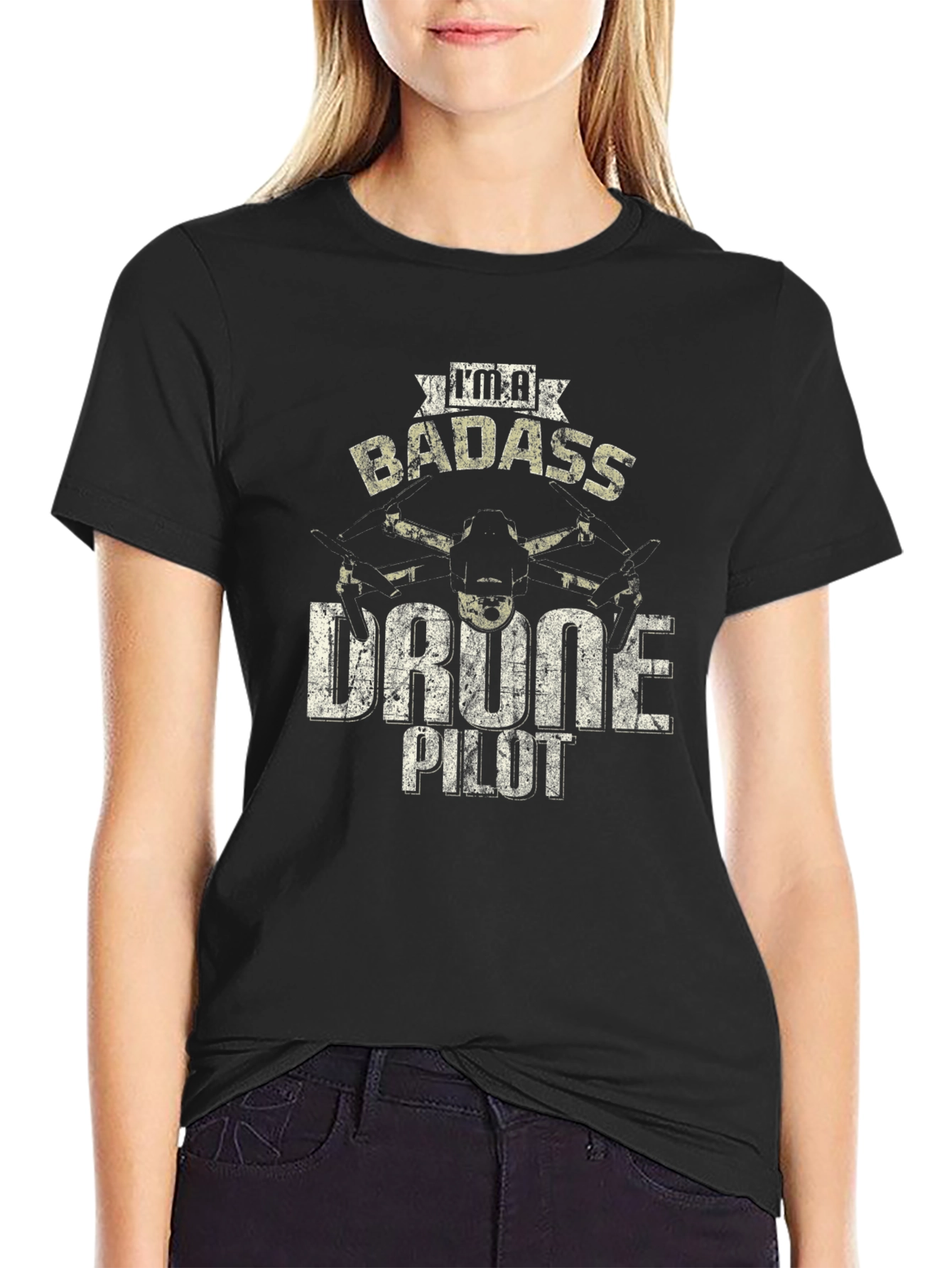 Badass Drone Pilot T-Shirt - Cool Graphic Tee