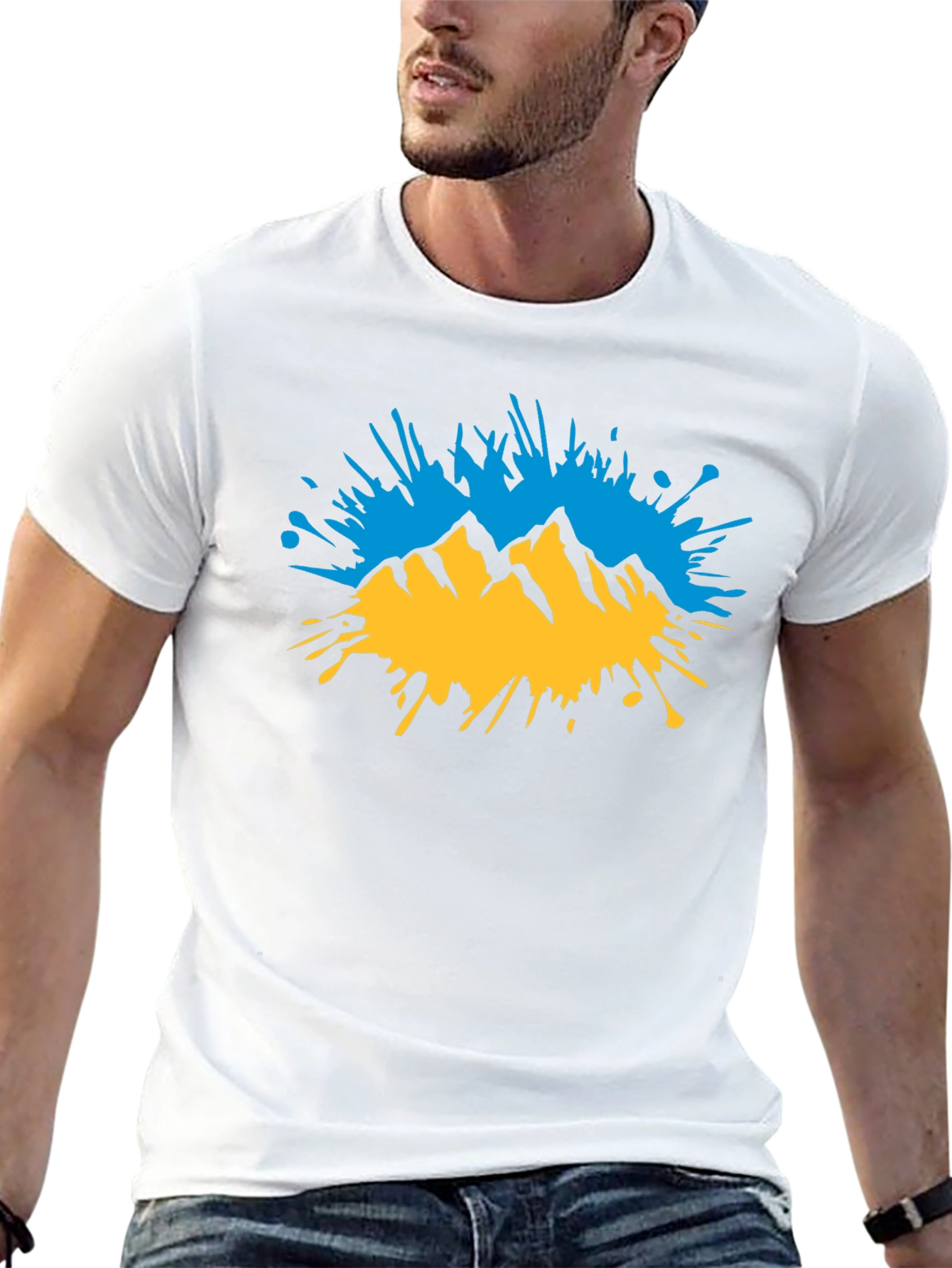 Mountain Splatter Graphic T-Shirt
