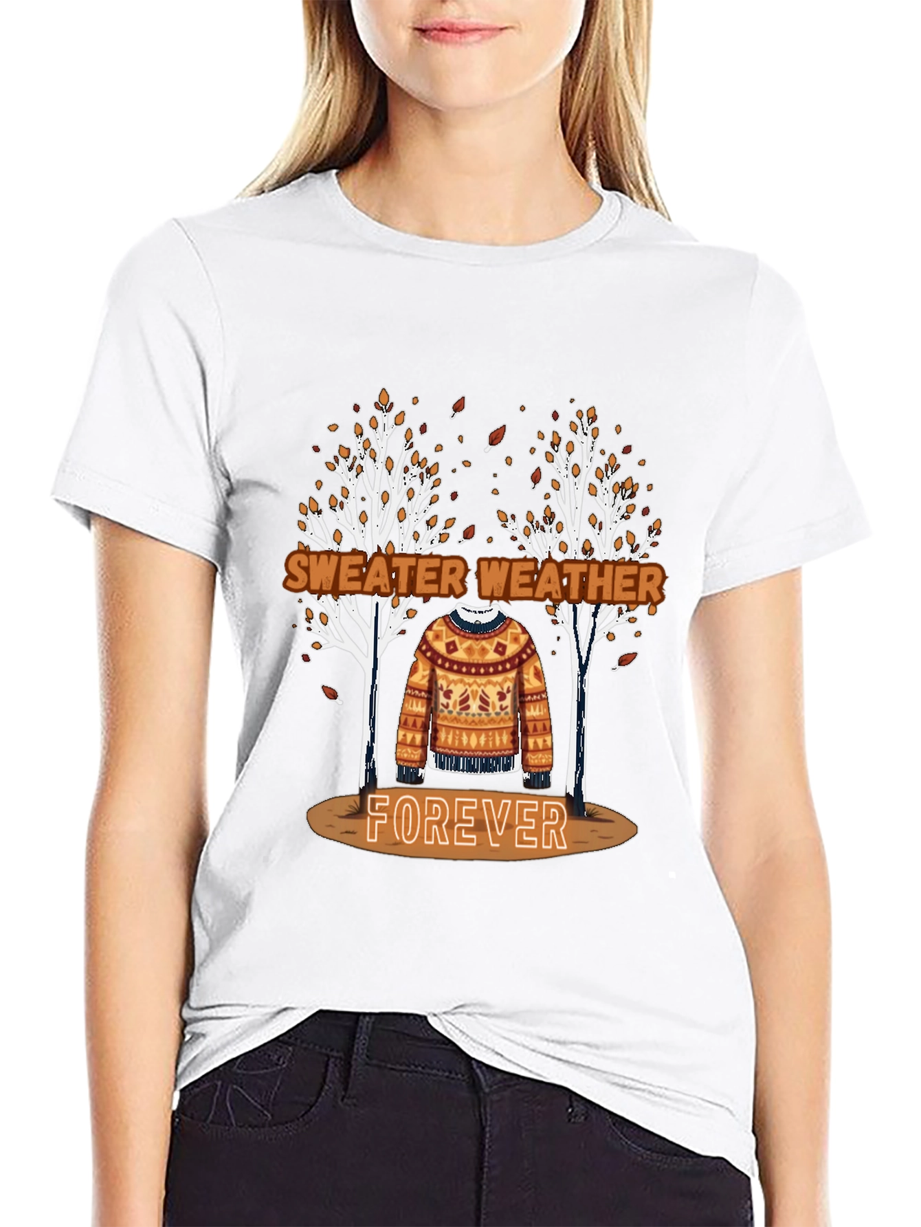 Sweater Weather Forever Tee - Autumn Aesthetic Shirt