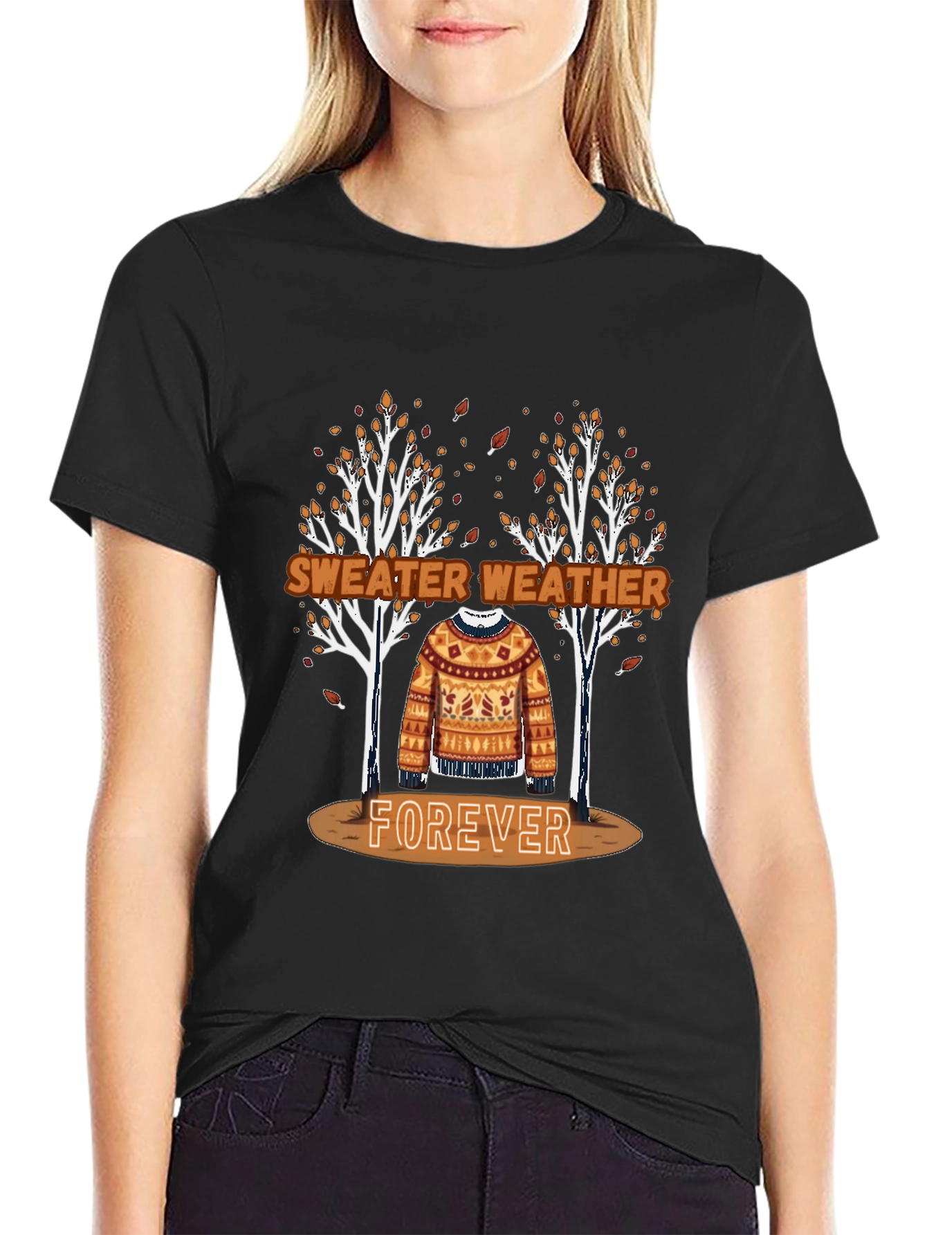 Sweater Weather Forever Tee - Autumn Aesthetic Shirt