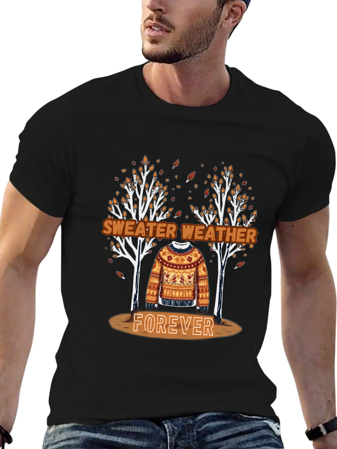 Sweater Weather Forever Tee - Autumn Aesthetic Shirt