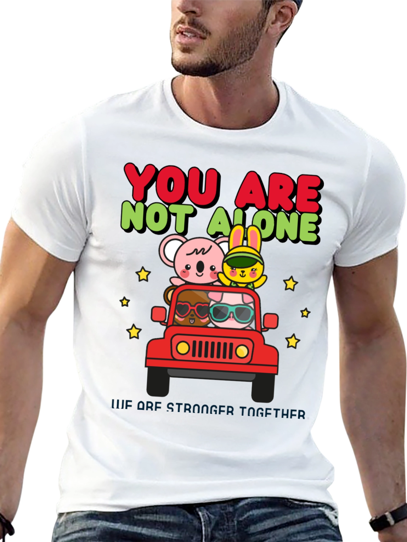 You Are Not Alone Animal Graphic T-Shirt