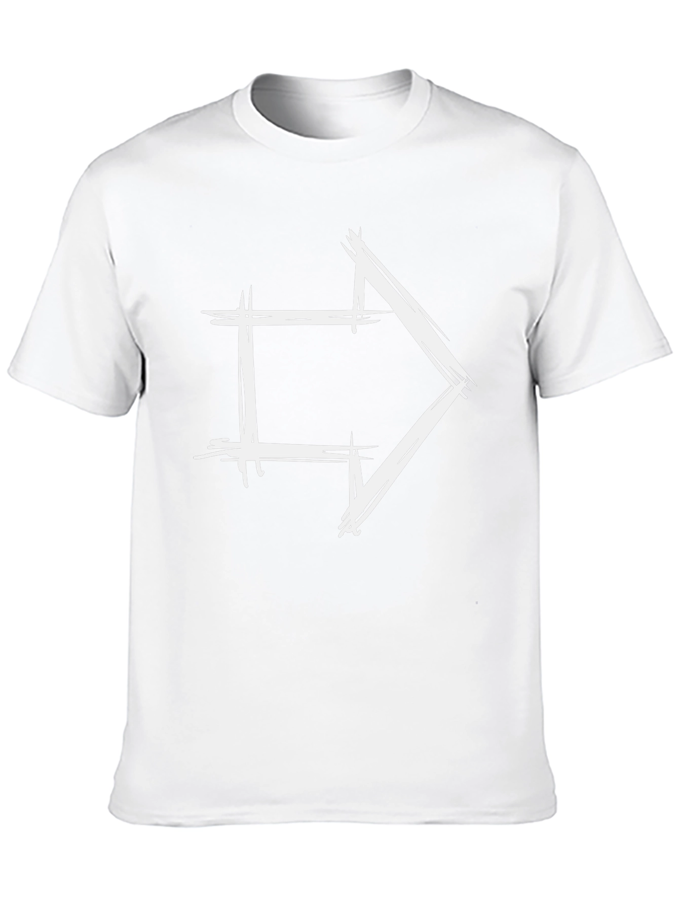 Modern Arrow Graphic Tee - Black Cotton T-Shirt