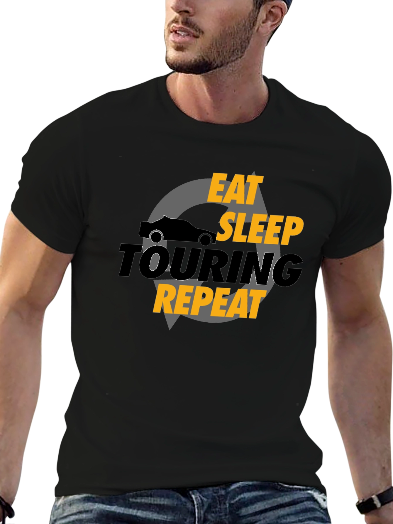 Eat Sleep Touring Repeat Graphic T-Shirt
