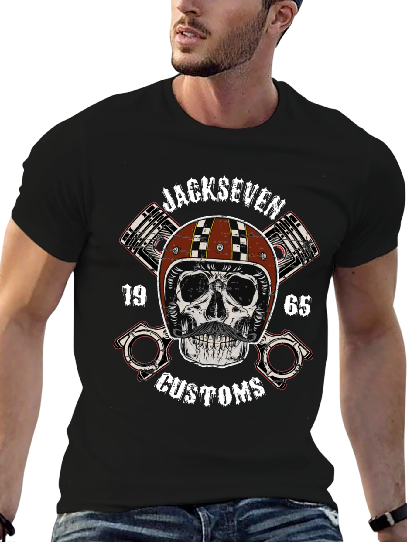 Jackseven Customs Skull Graphic Tee