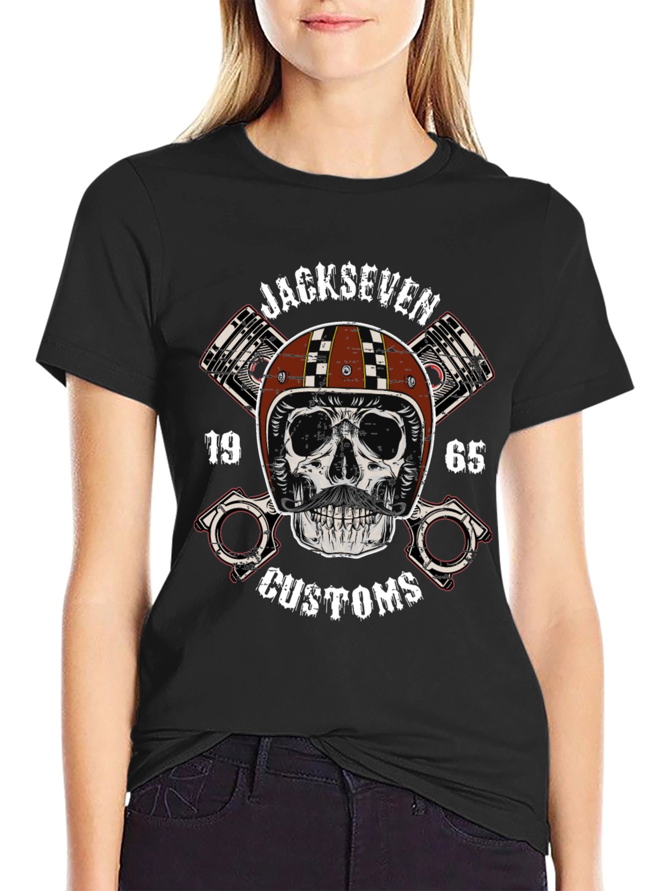Jackseven Customs Skull Graphic Tee