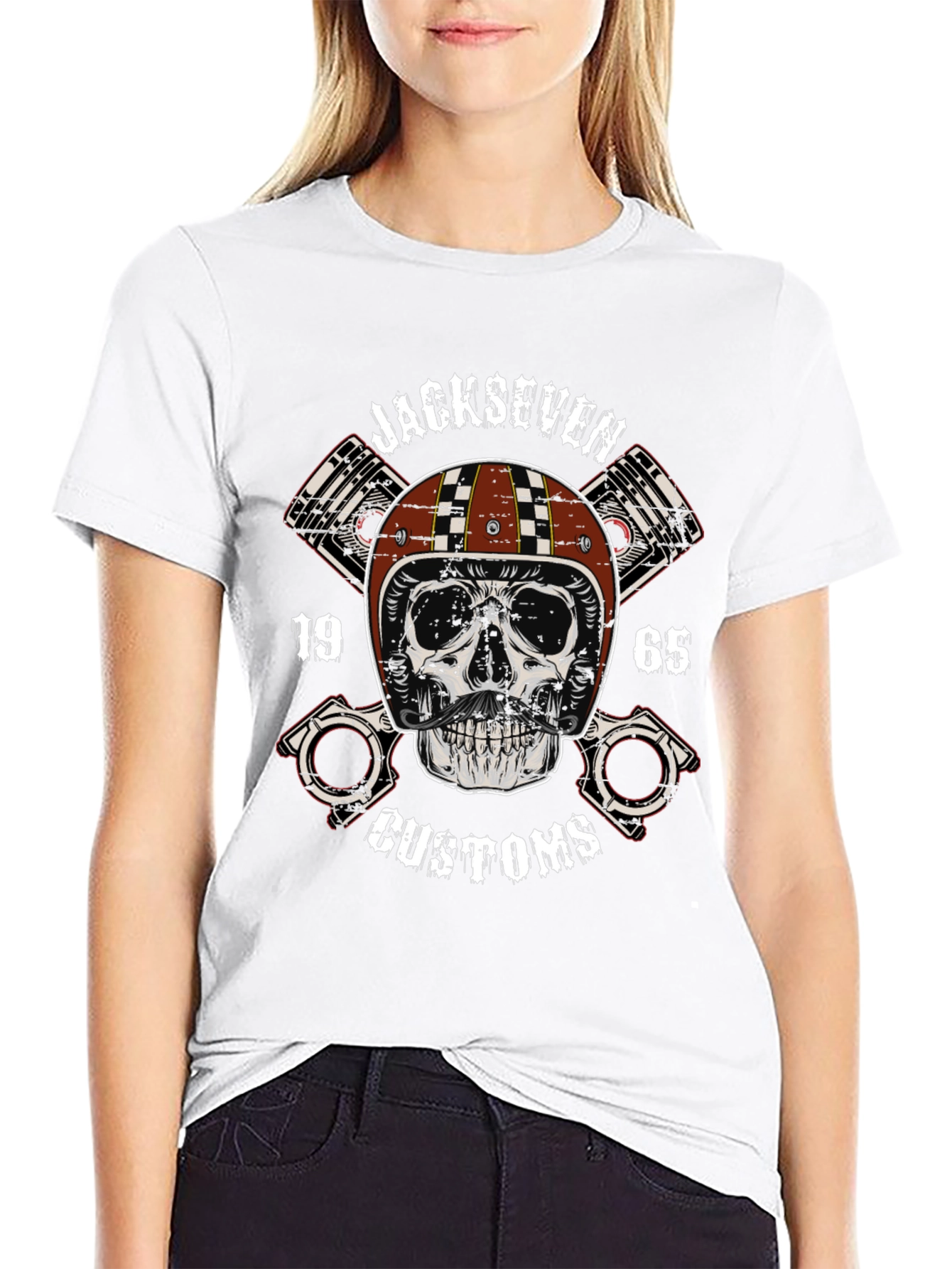 Jackseven Customs Skull Graphic Tee