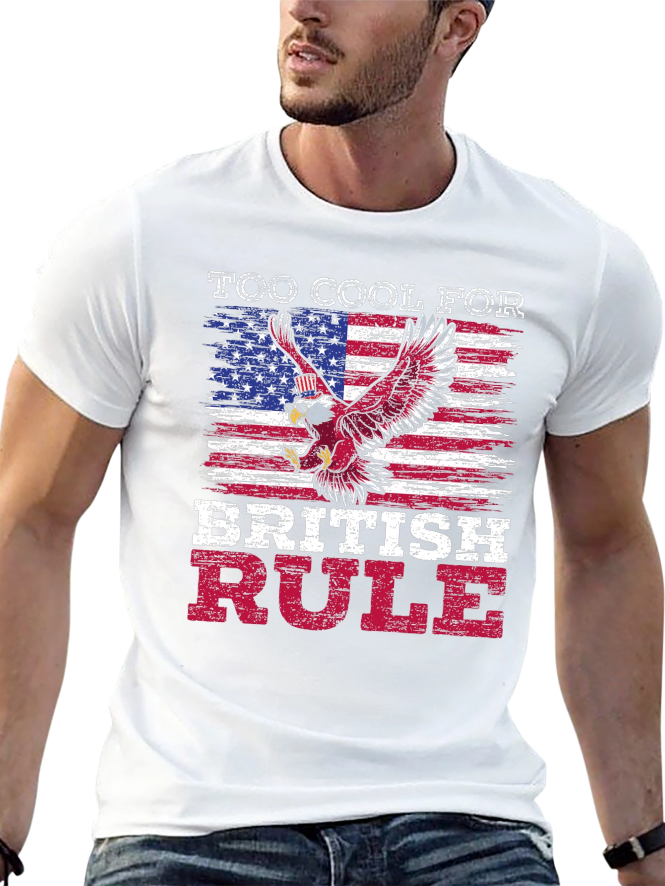 Too Cool For British Rule Patriotic T-Shirt