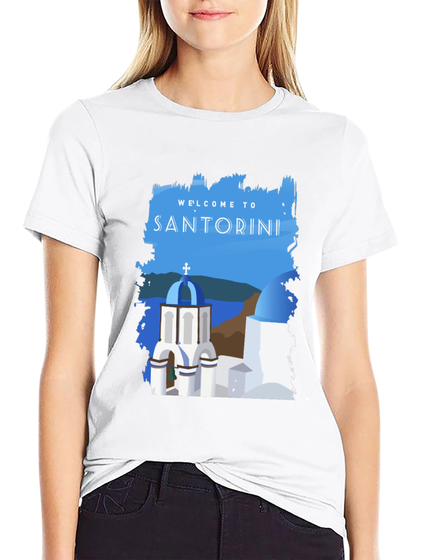 Santorini Greece Travel T-Shirt