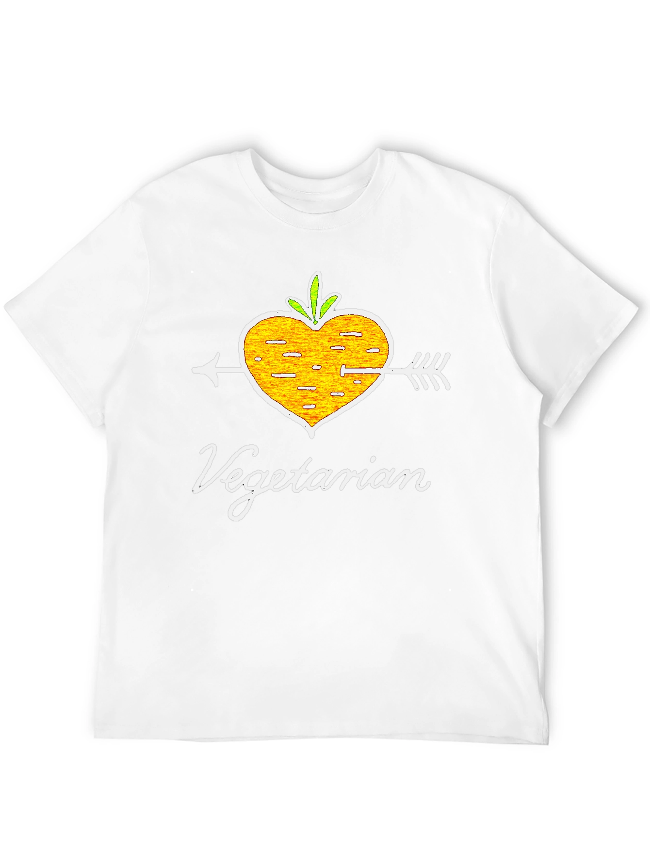 Vegetarian Heart Arrow T-Shirt - Vegan Lifestyle Tee
