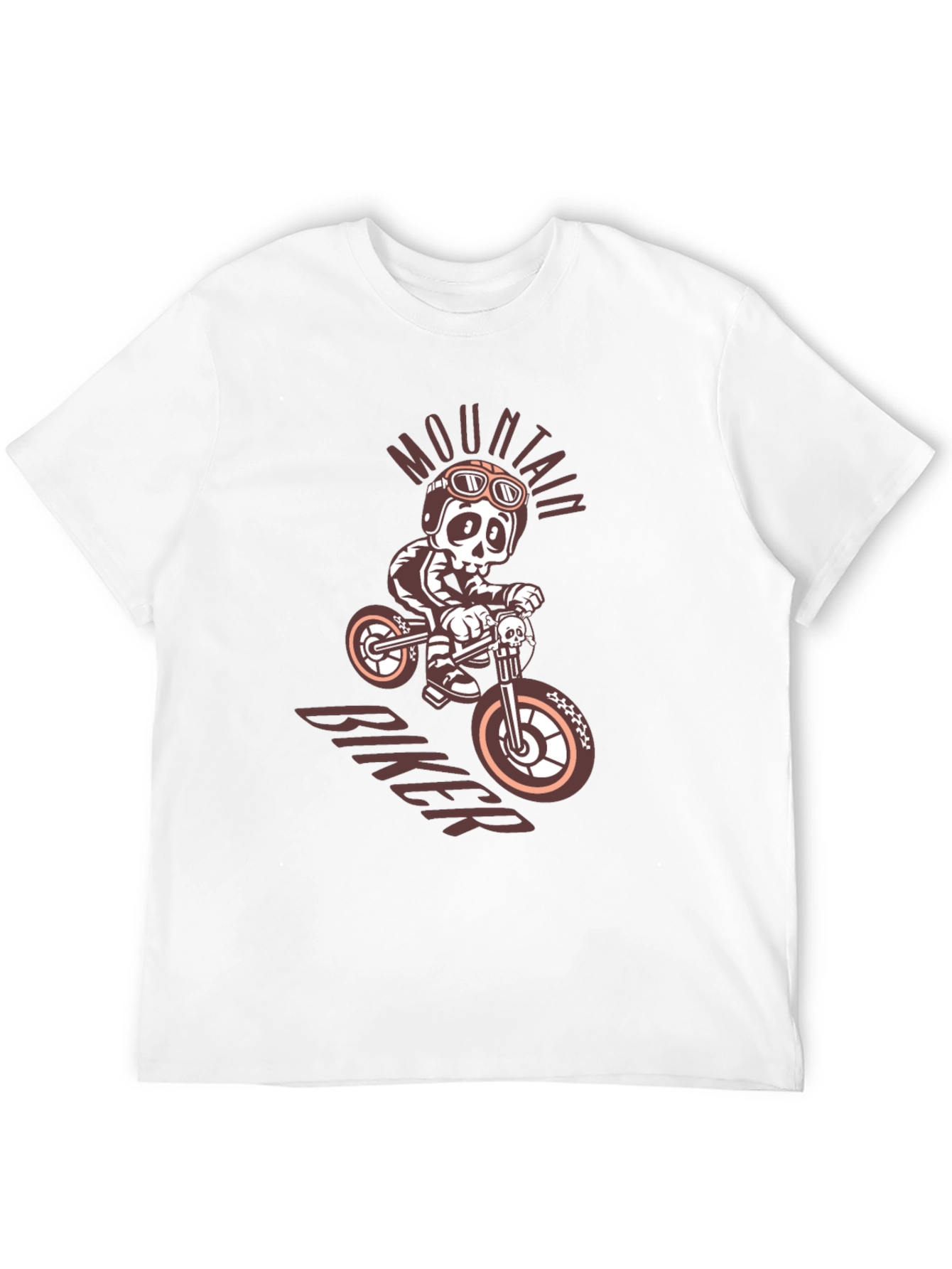 Mountain Biker Skeleton Graphic Tee - Black