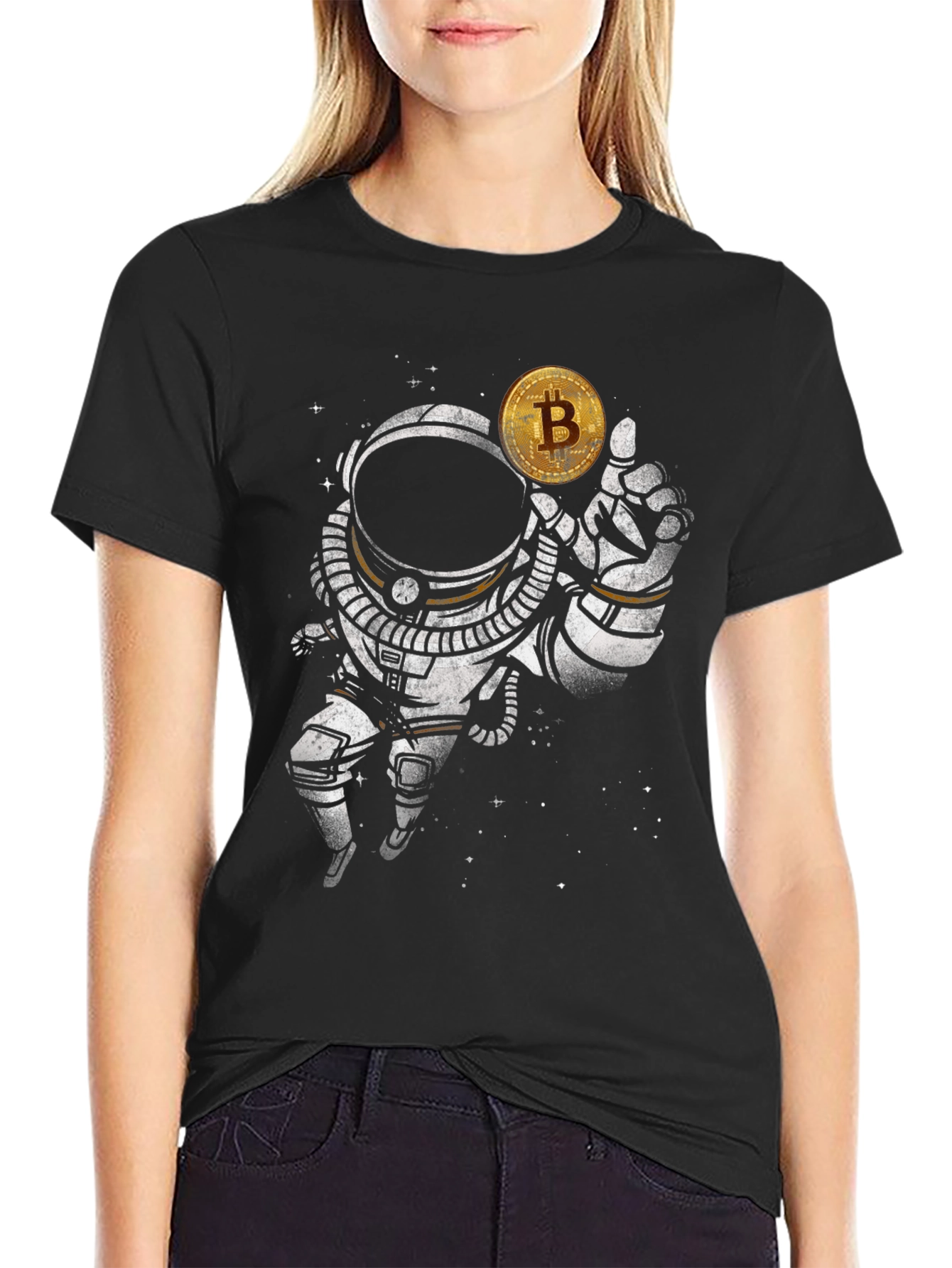 Bitcoin Astronaut T-Shirt - Crypto Space Explorer