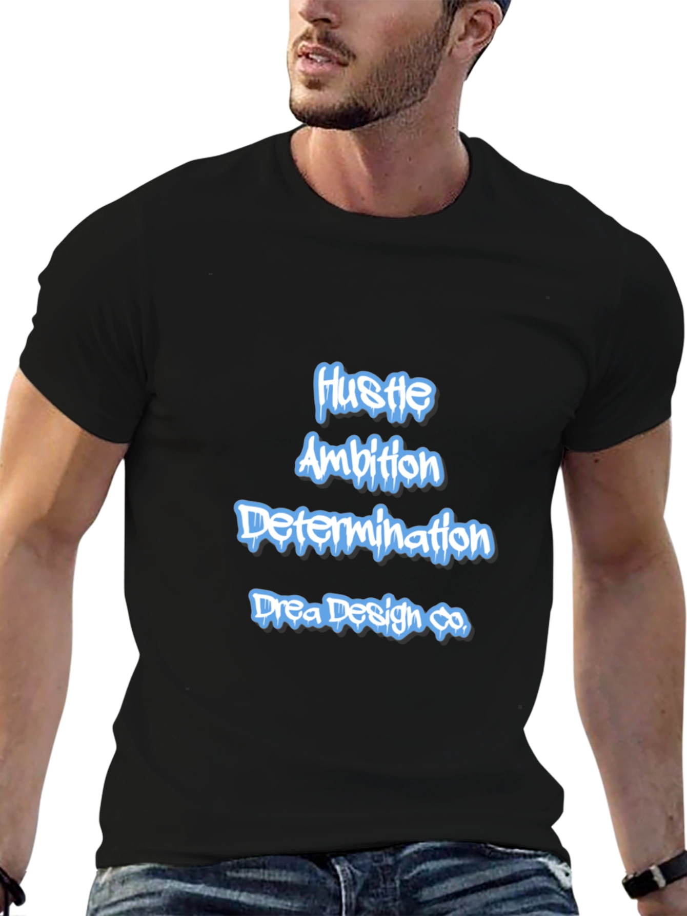 Hustle Ambition Tee - Drea Design Co. Black T-Shirt