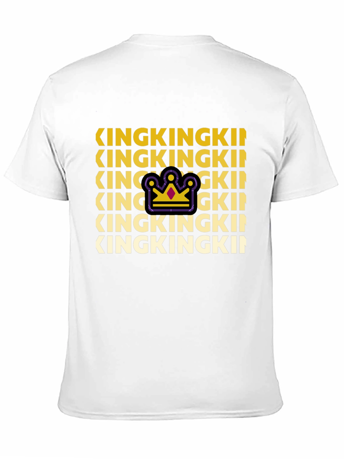 King Graphic Print Crew Neck Tee - Black