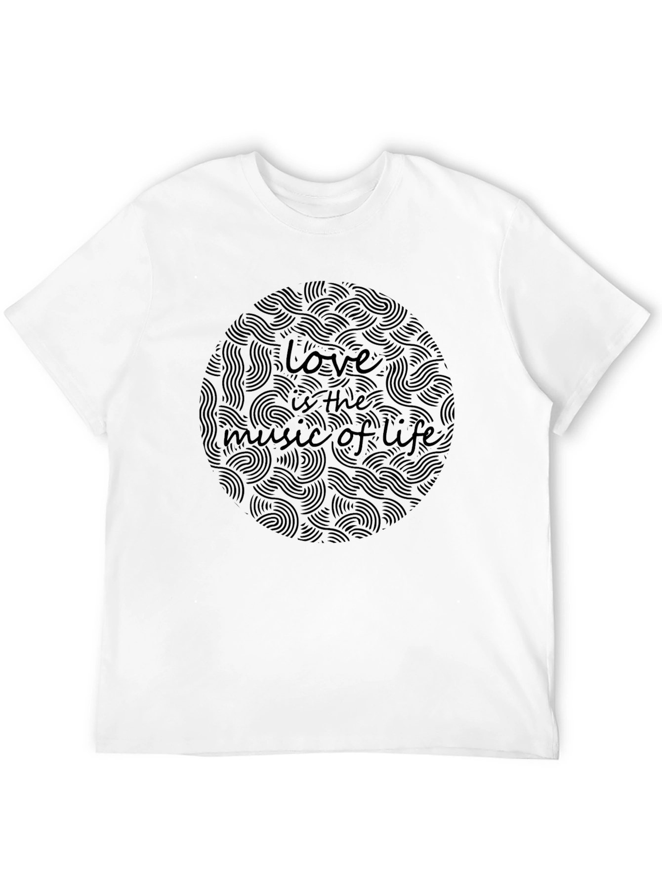 Love is the Music of Life Black T-Shirt