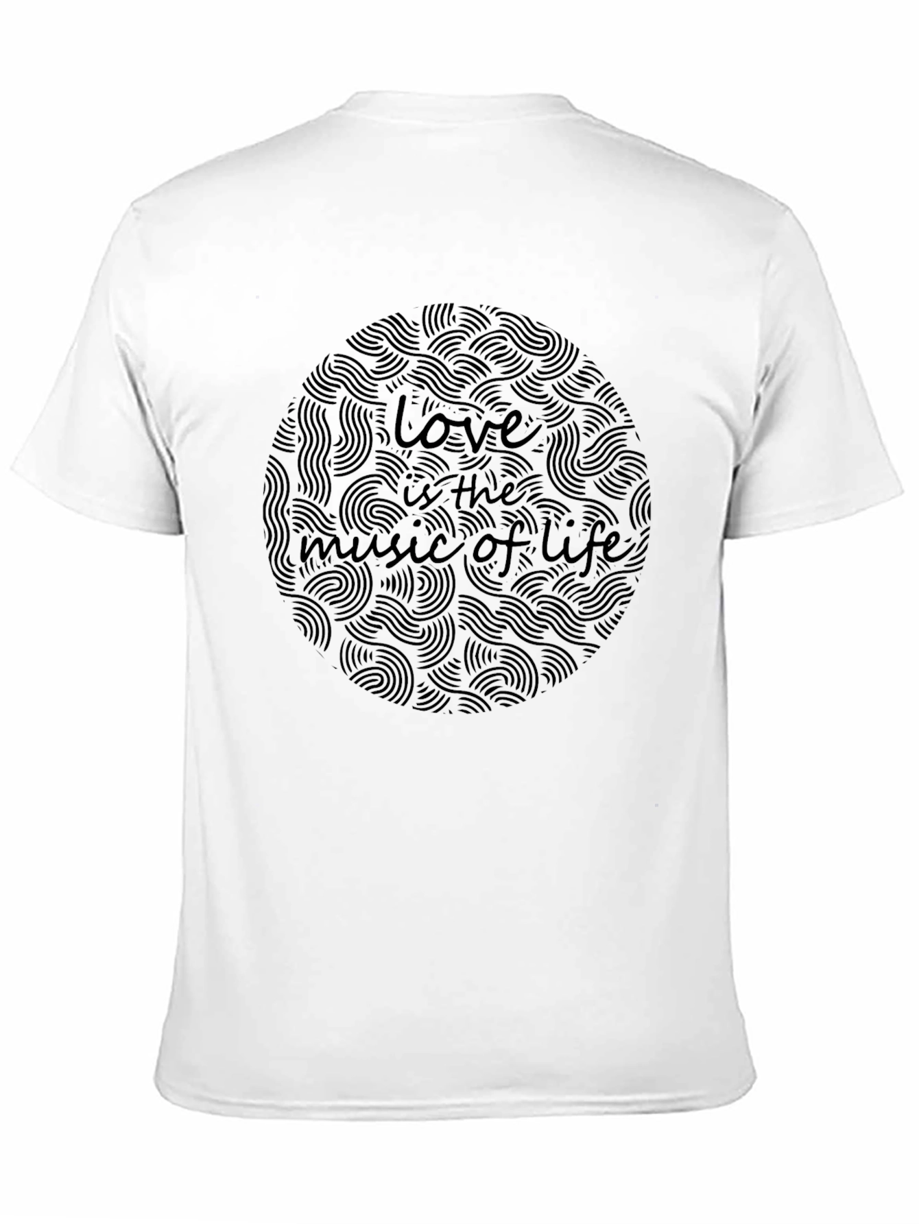 Love is the Music of Life Black T-Shirt