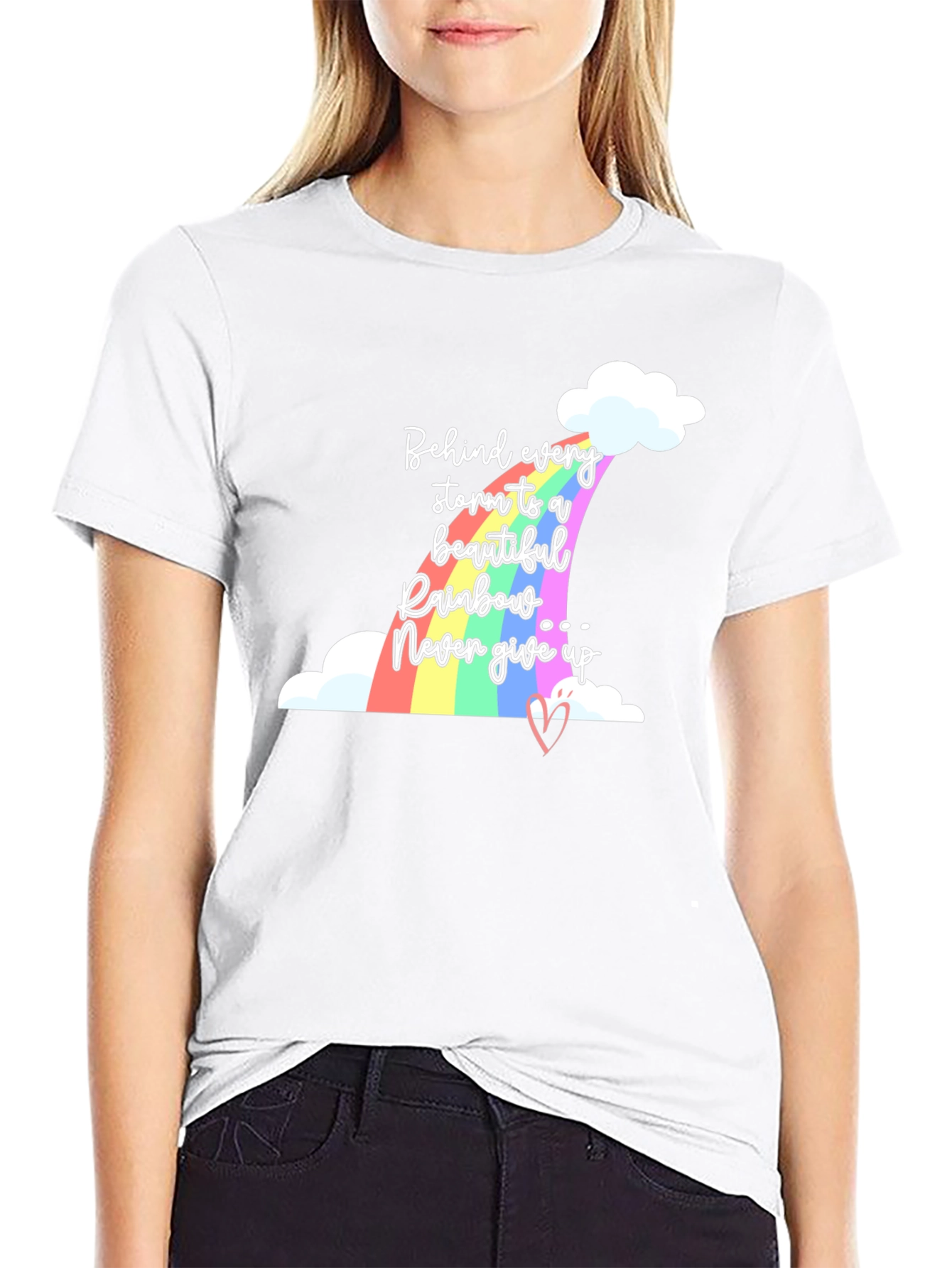 Rainbow T-Shirt - Behind Every Storm Graphic Tee