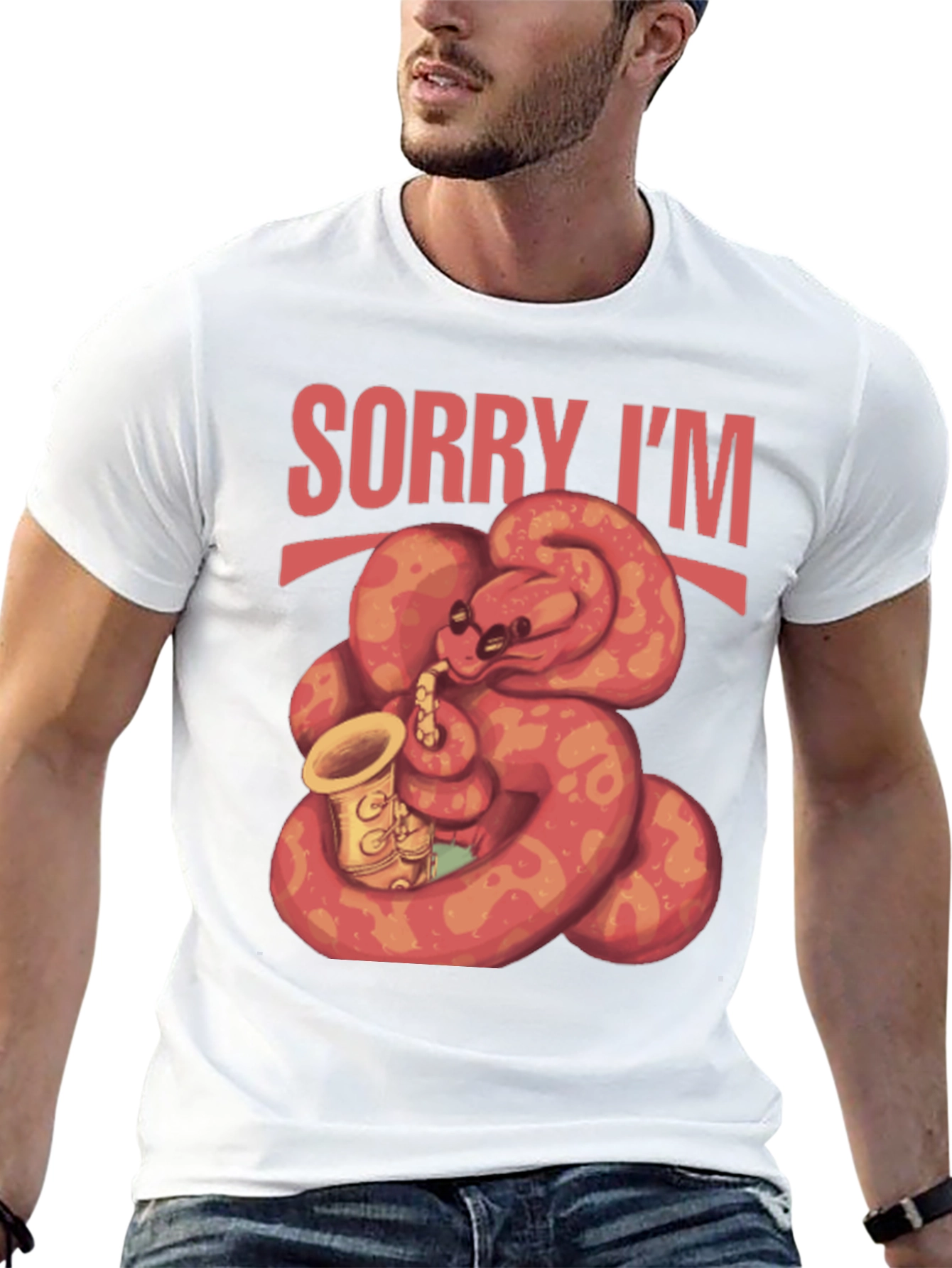 Sorry Im Late Snake Saxophone T-Shirt