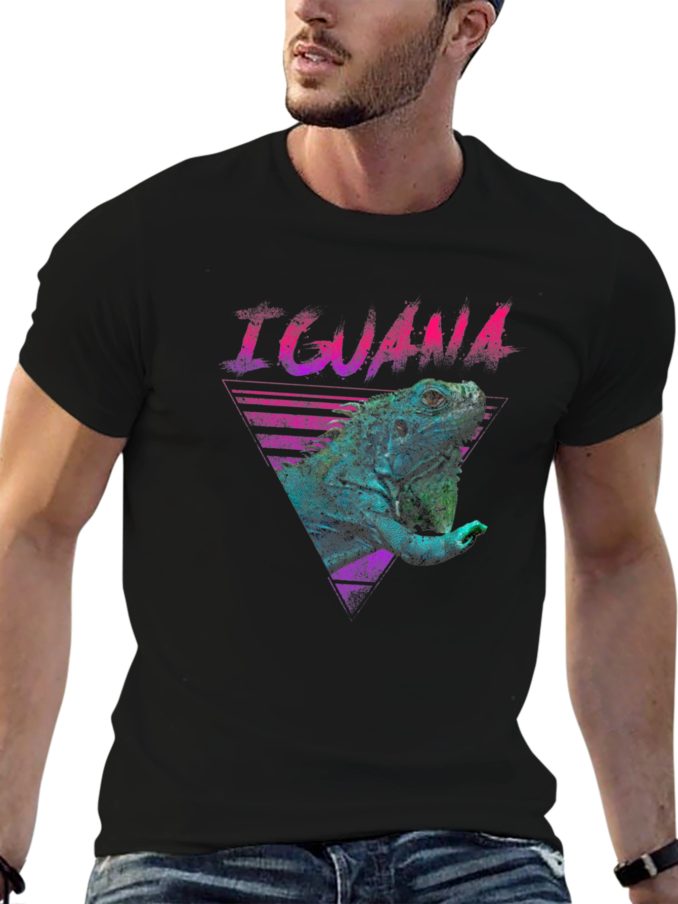 Iguana Retro T-Shirt - Vibrant Graphic Tee