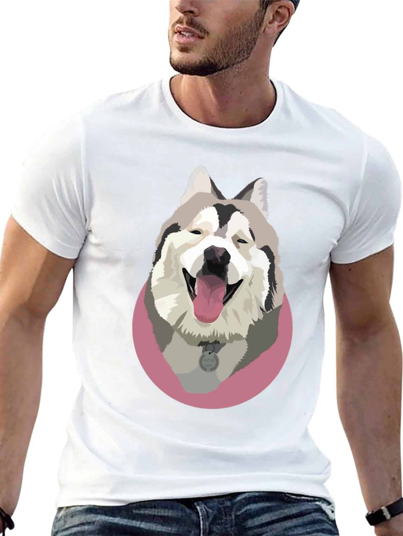 Dog Graphic T-Shirt - Black
