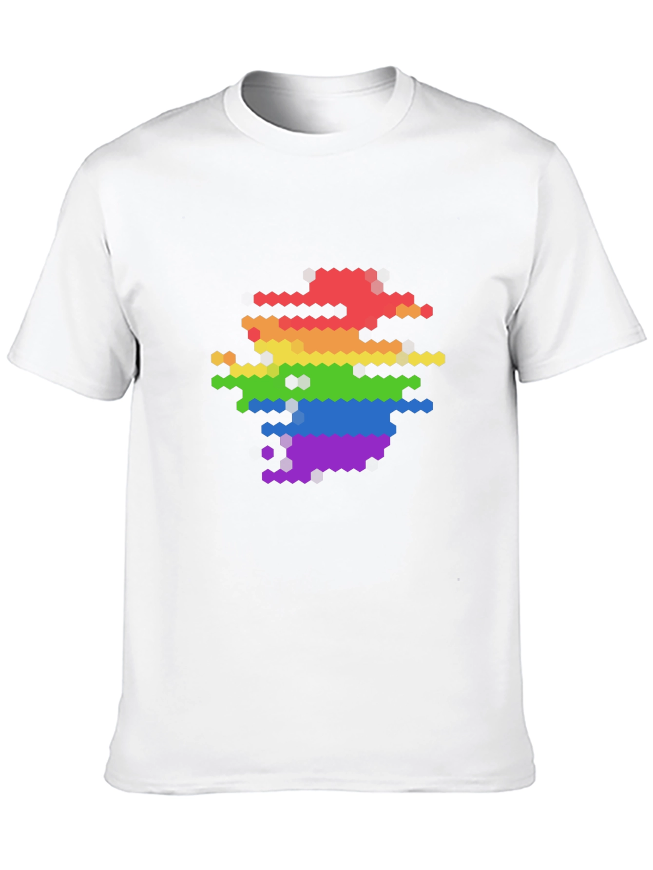 Pixel Rainbow Graphic Tee - Modern LGBTQ+ Pride Shirt