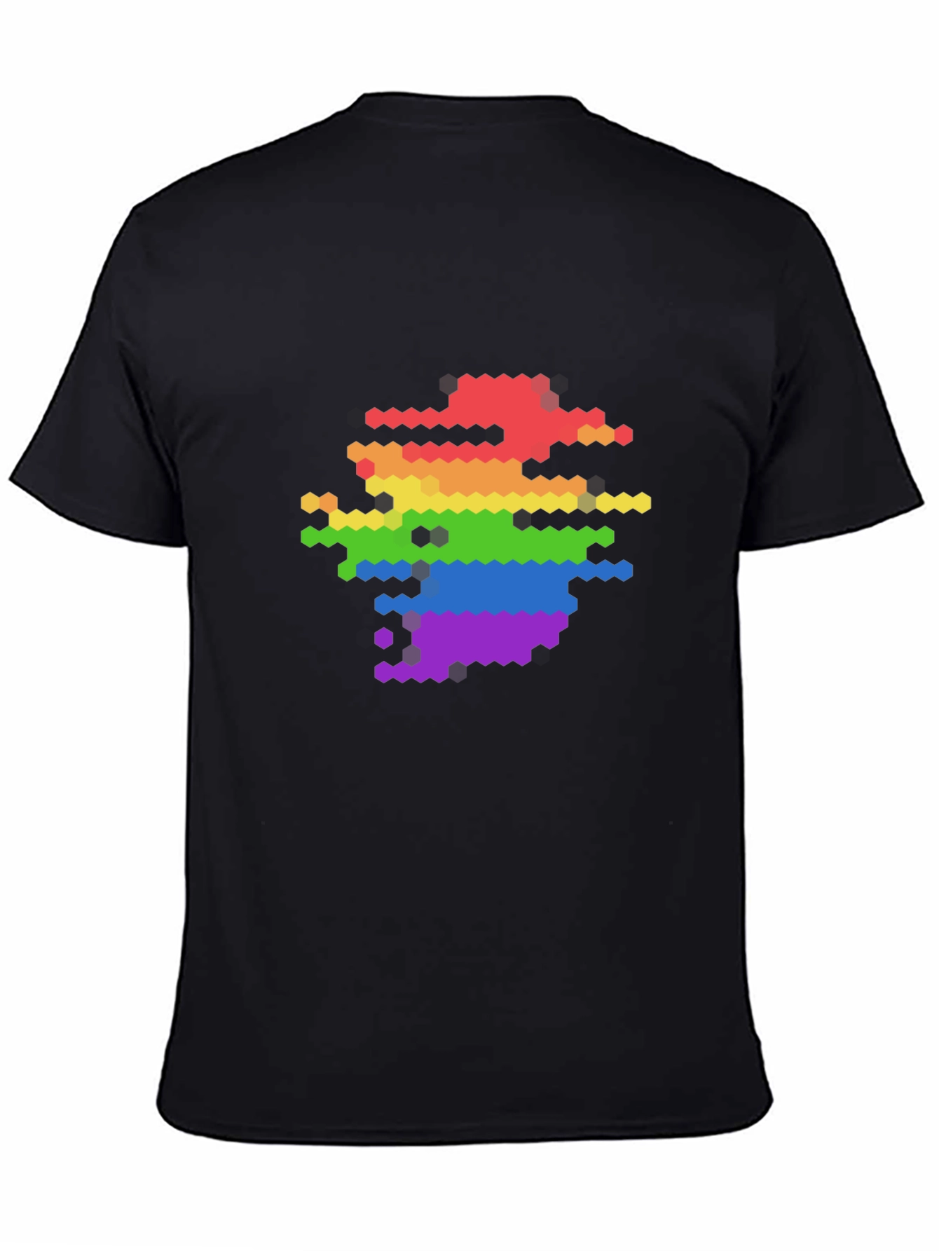 Pixel Rainbow Graphic Tee - Modern LGBTQ+ Pride Shirt