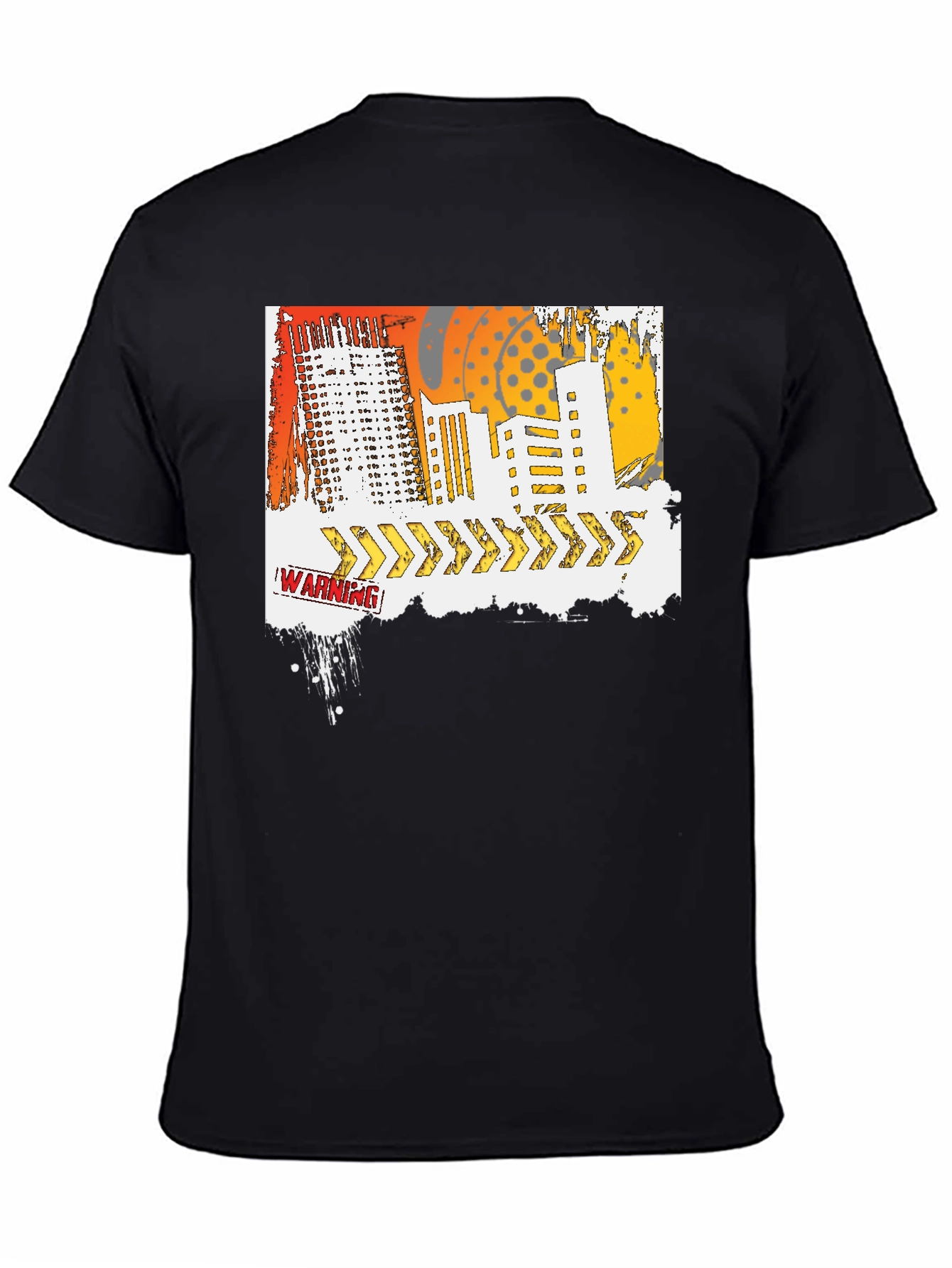 Urban Warning Graphic T-Shirt - Modern Streetwear Tee