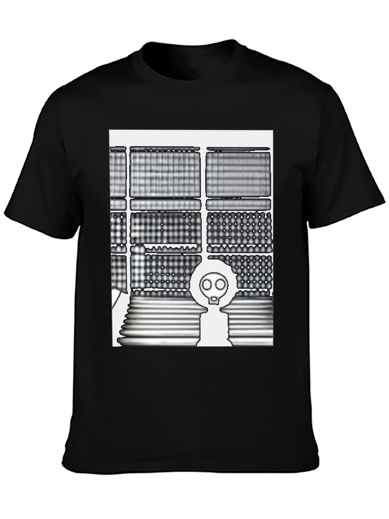 Trendy Graphic Tee - Gas Mask Design
