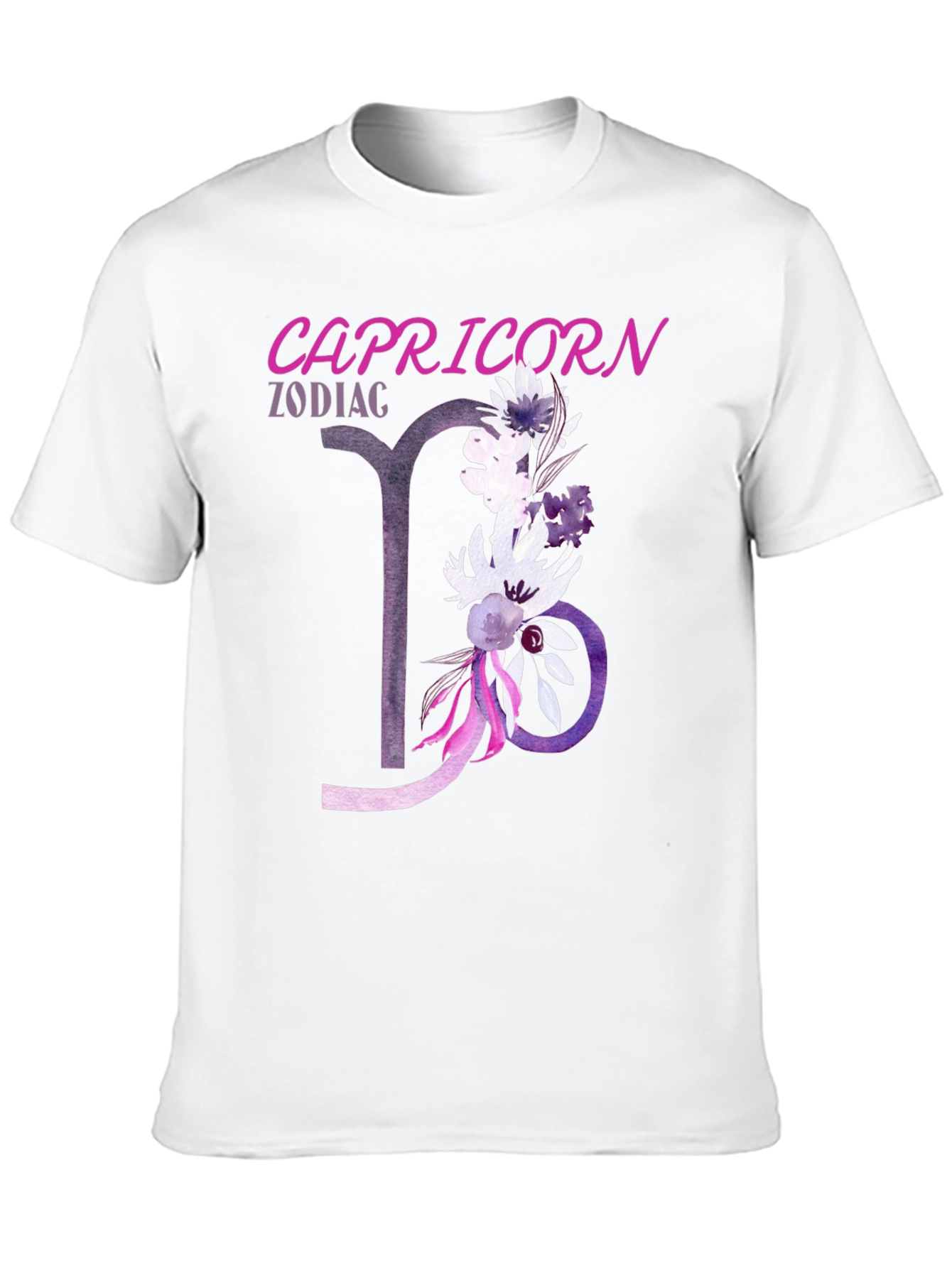 Capricorn Zodiac Flower Graphic Tee