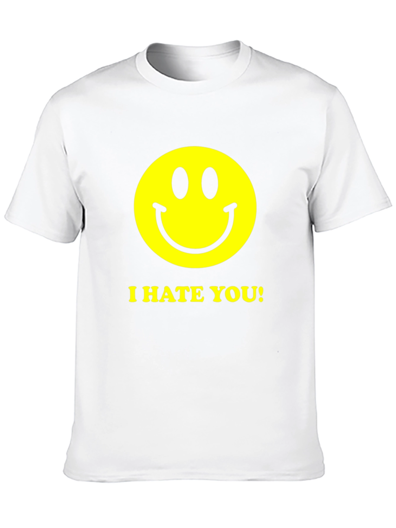 I Hate You Smiley Face Graphic T-Shirt