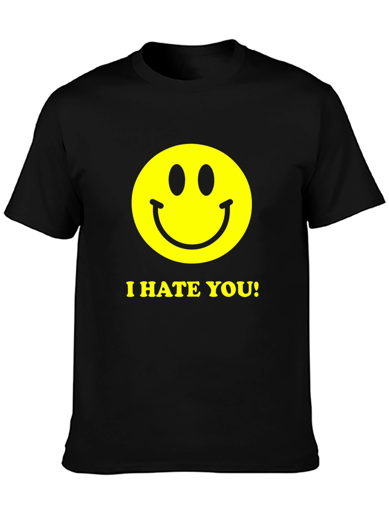 I Hate You Smiley Face Graphic T-Shirt