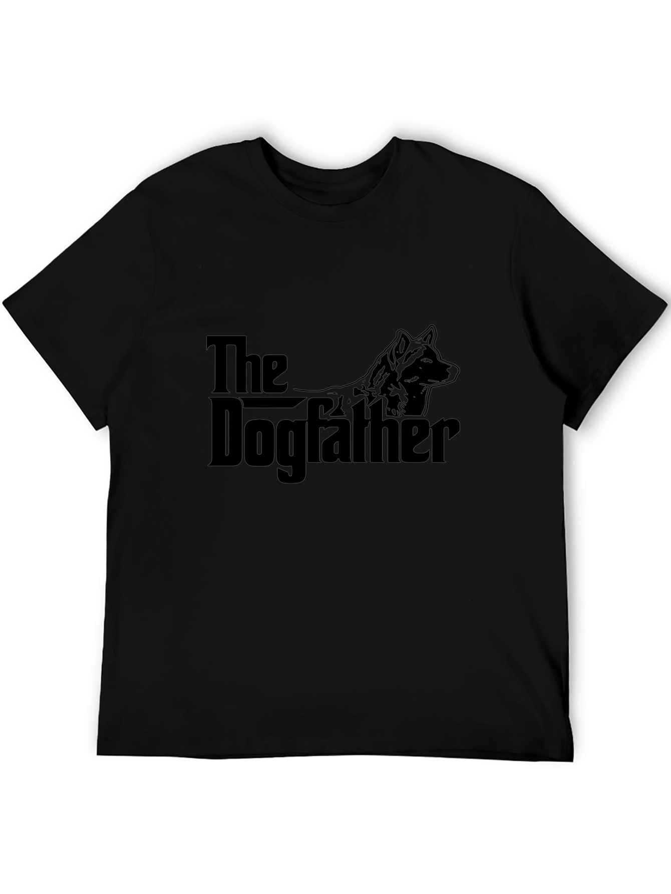 The Dogfather Funny Graphic T-Shirt - Black
